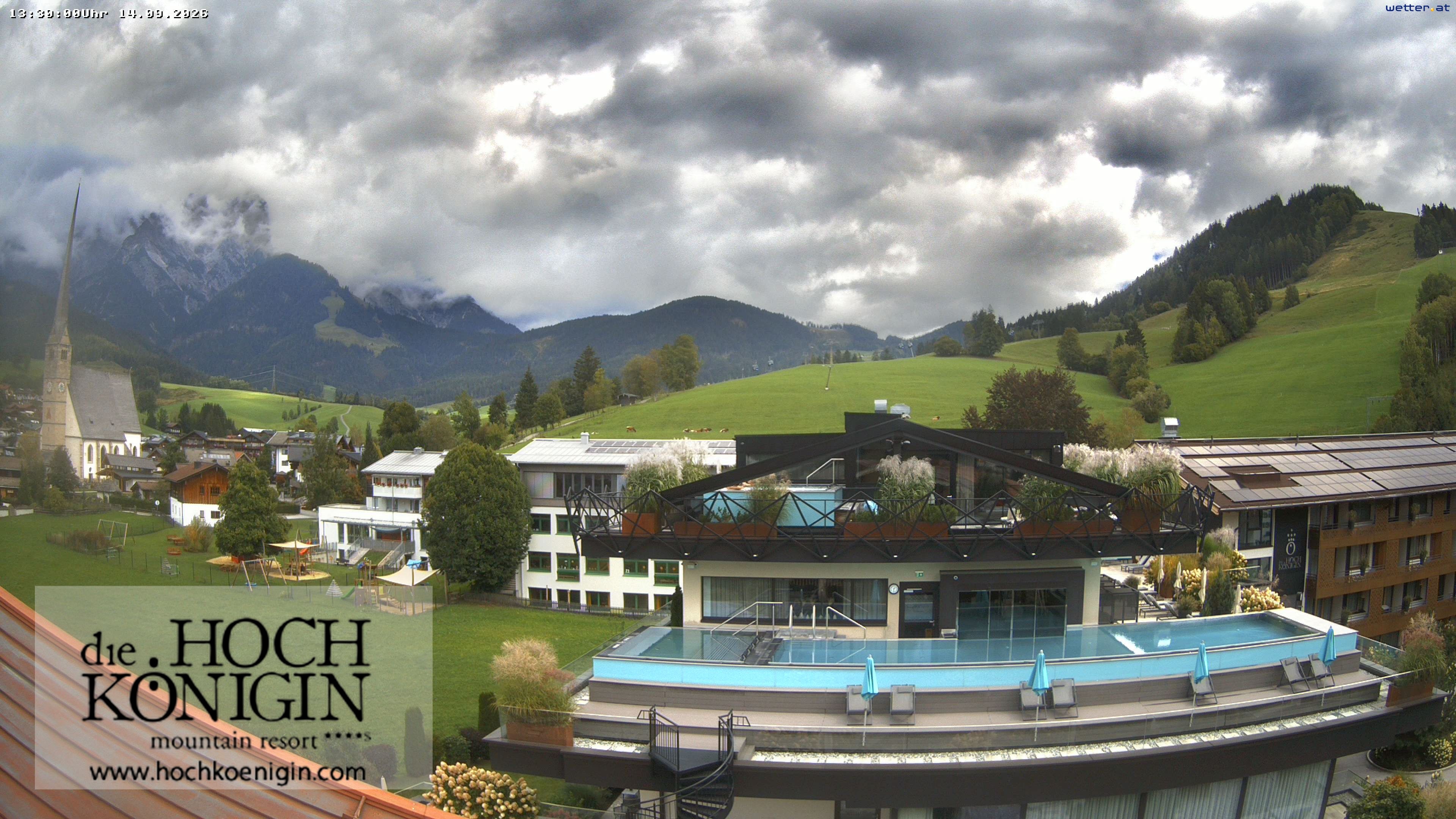 Archiv Foto Webcam Maria Alm: Ausblick Hotel Hochkönigin
