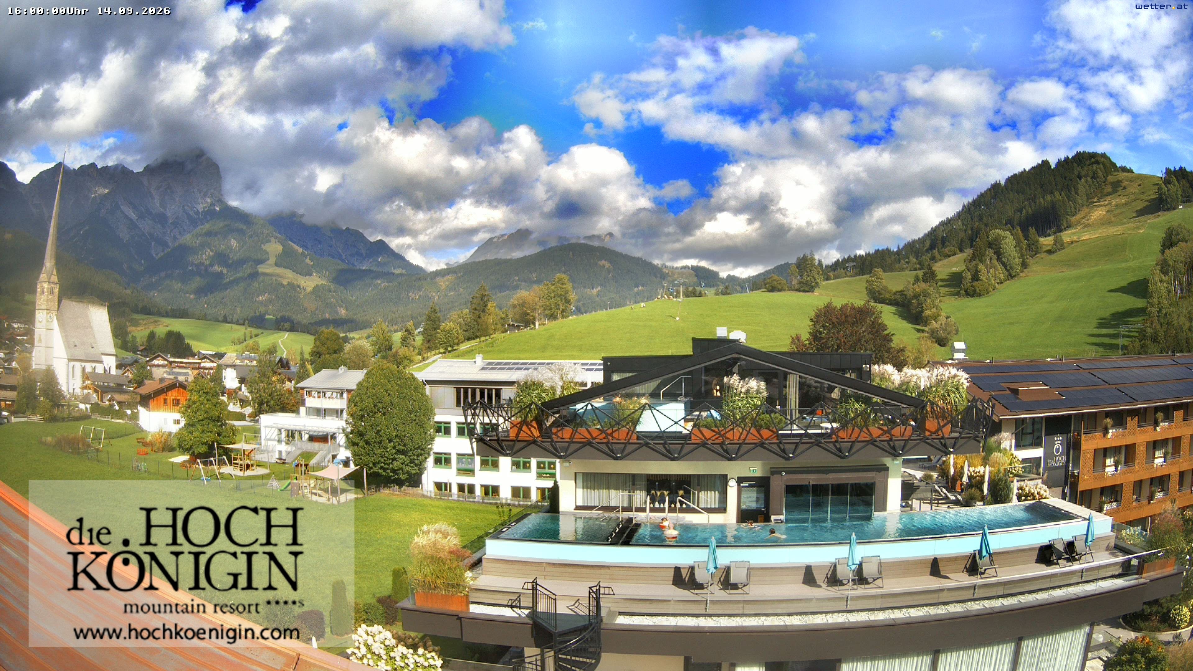 Archived image Webcam Maria Alm - View Hotel Hochkönigin