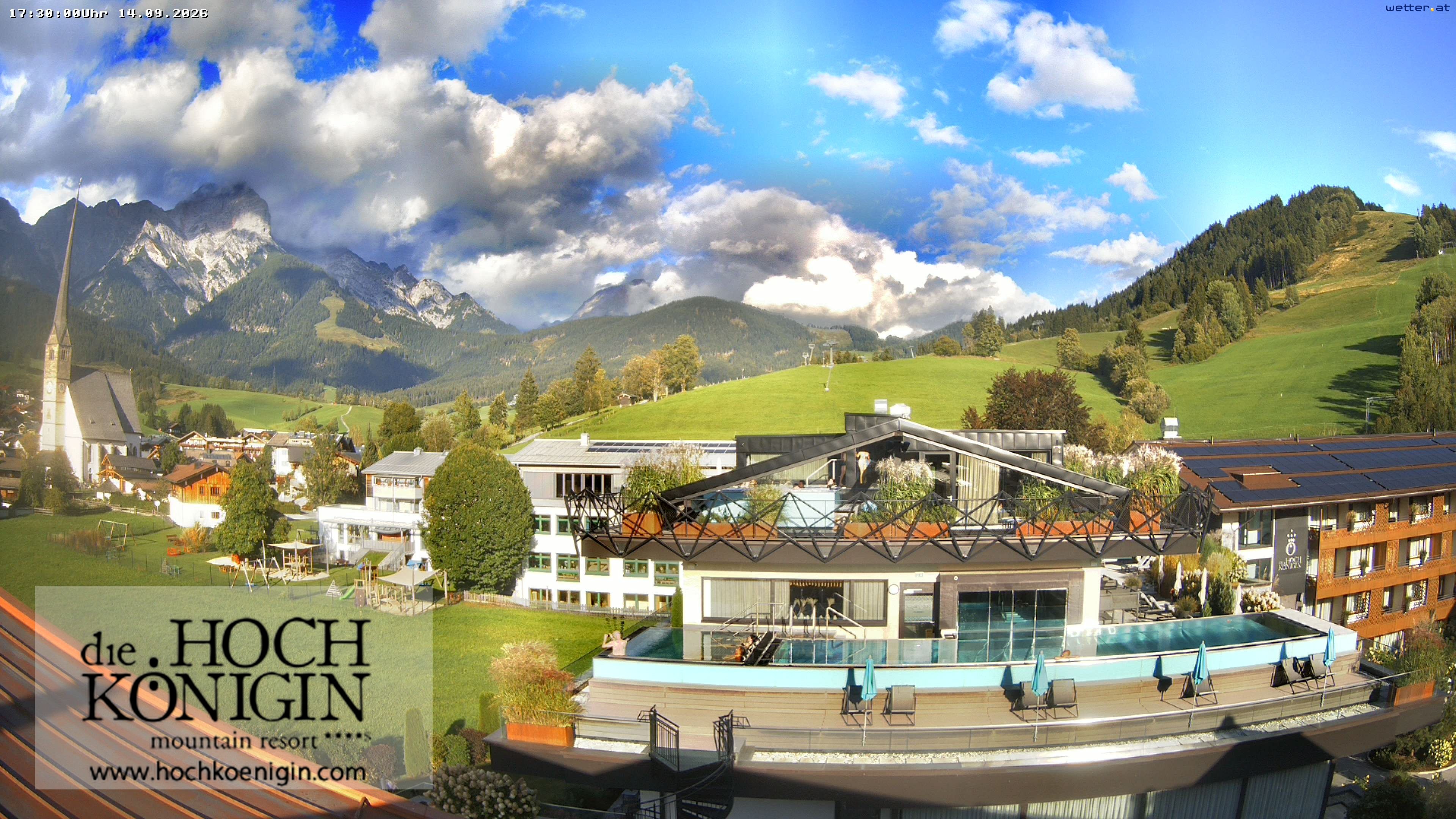 Archiv Foto Webcam Maria Alm: Ausblick Hotel Hochkönigin