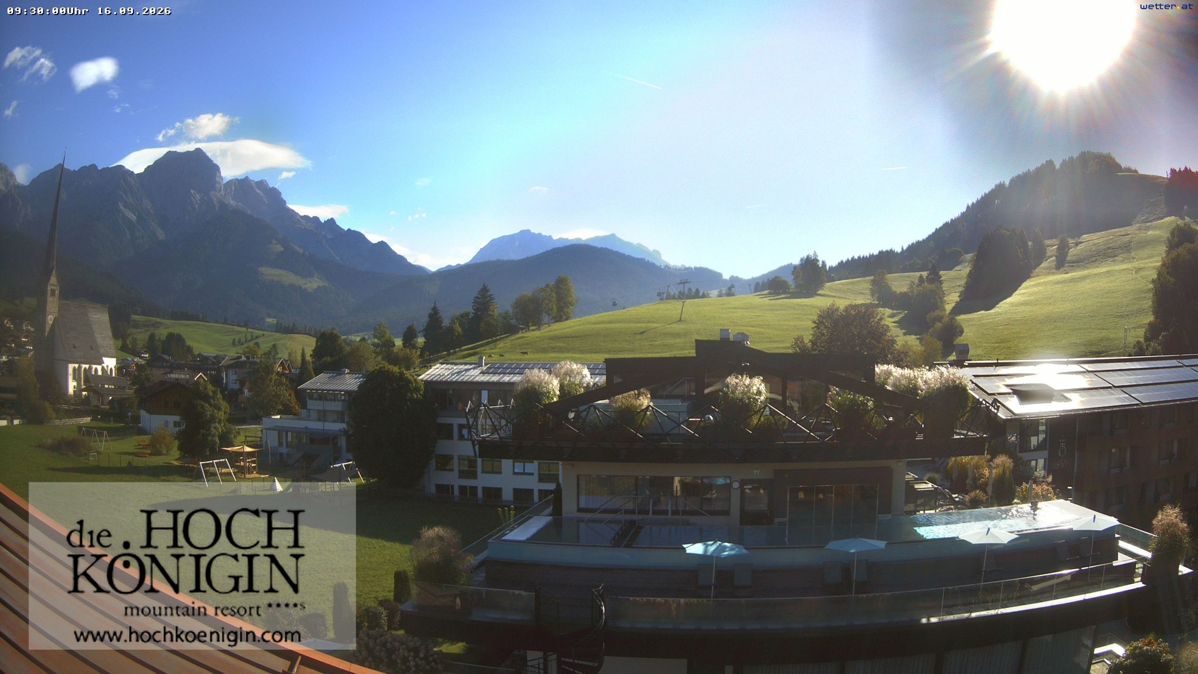 Archived image Webcam Maria Alm - View Hotel Hochkönigin