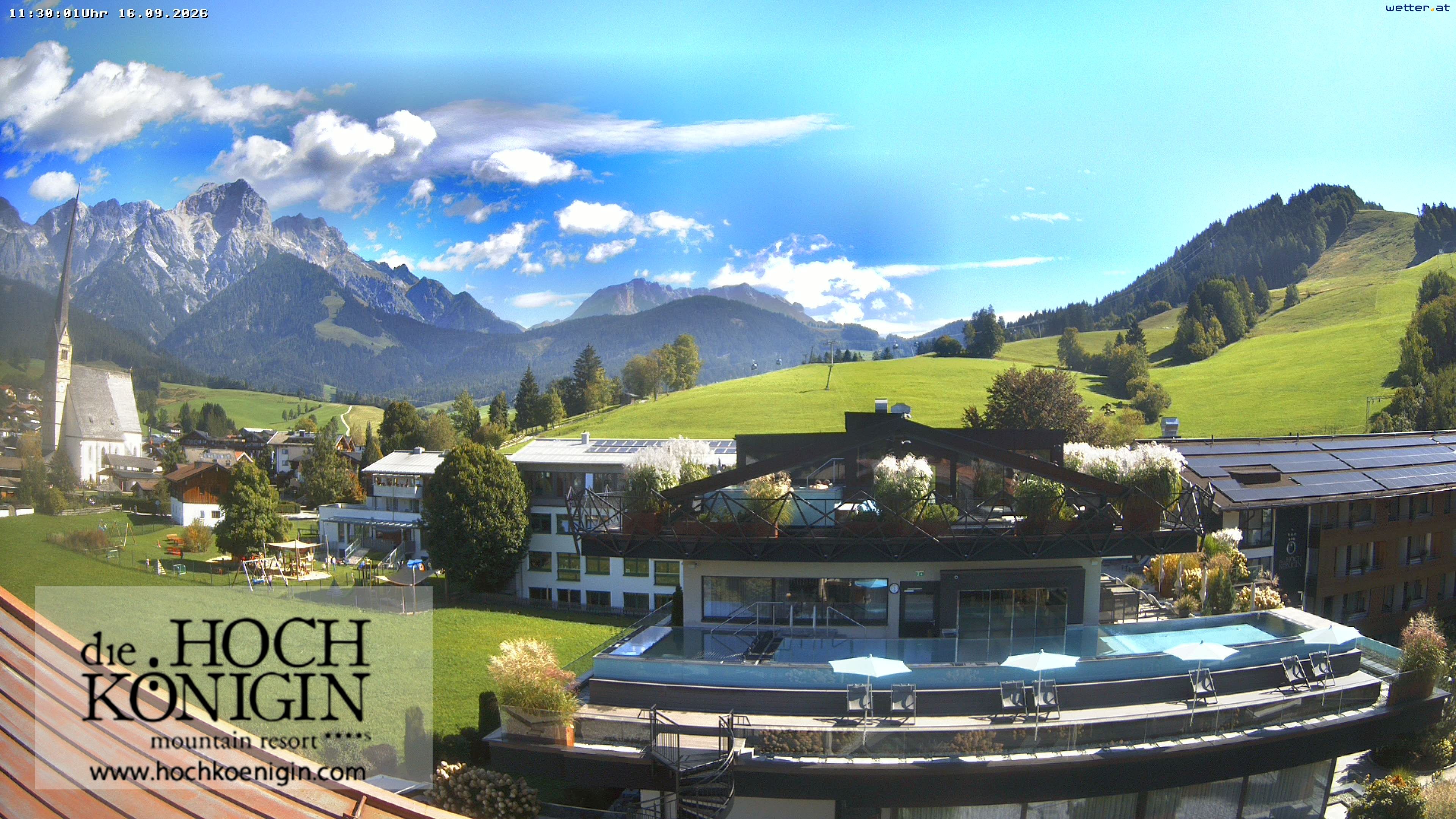 Archived image Webcam Maria Alm - View Hotel Hochkönigin