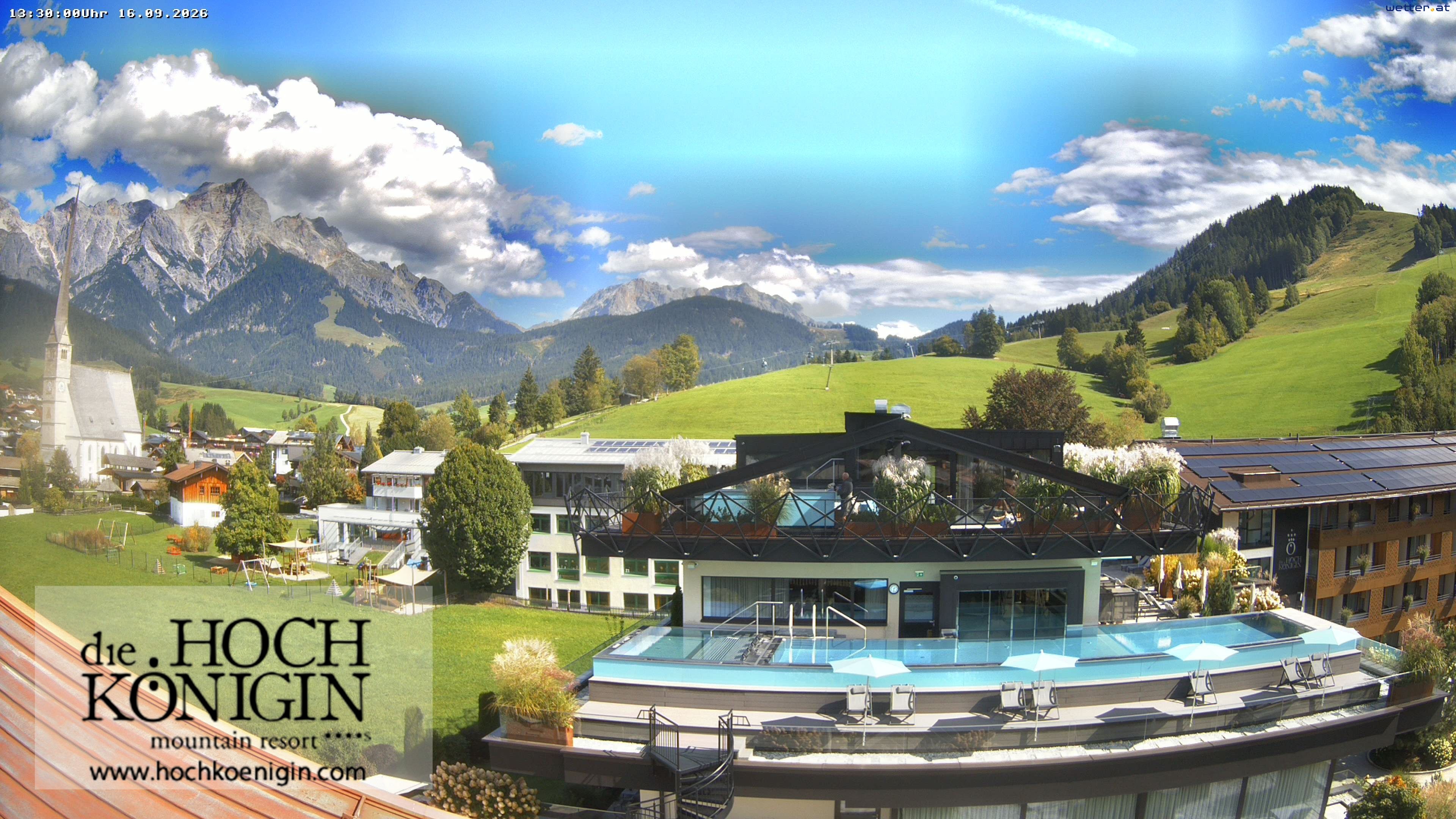 Archived image Webcam Maria Alm - View Hotel Hochkönigin