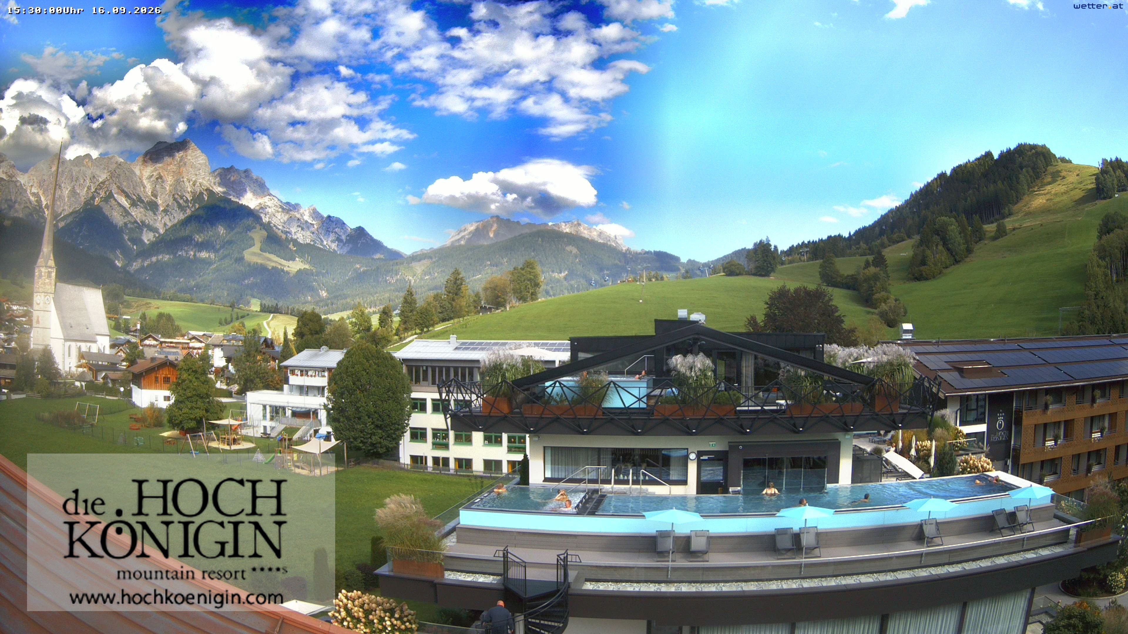 Archived image Webcam Maria Alm - View Hotel Hochkönigin