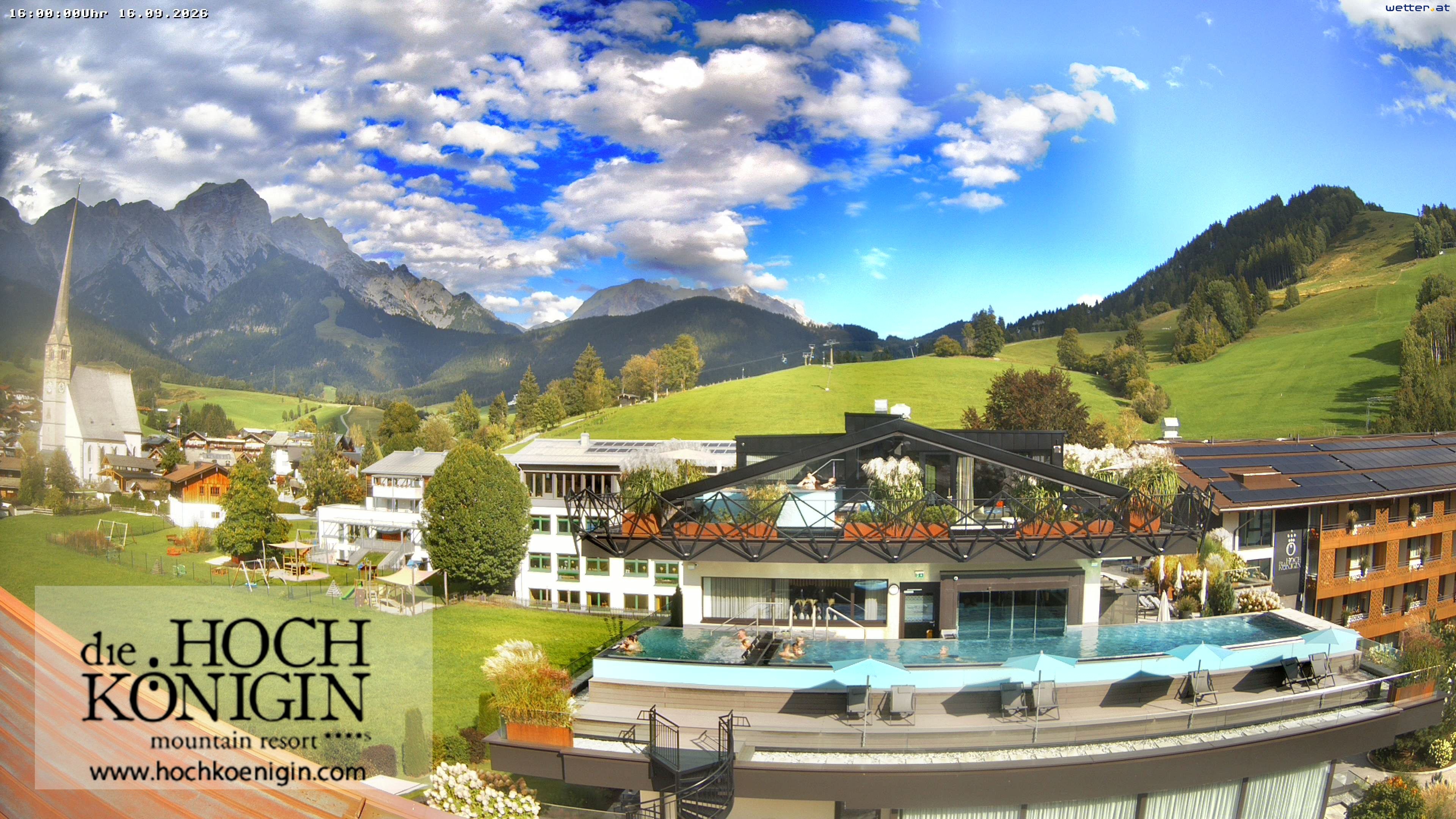 Archived image Webcam Maria Alm - View Hotel Hochkönigin