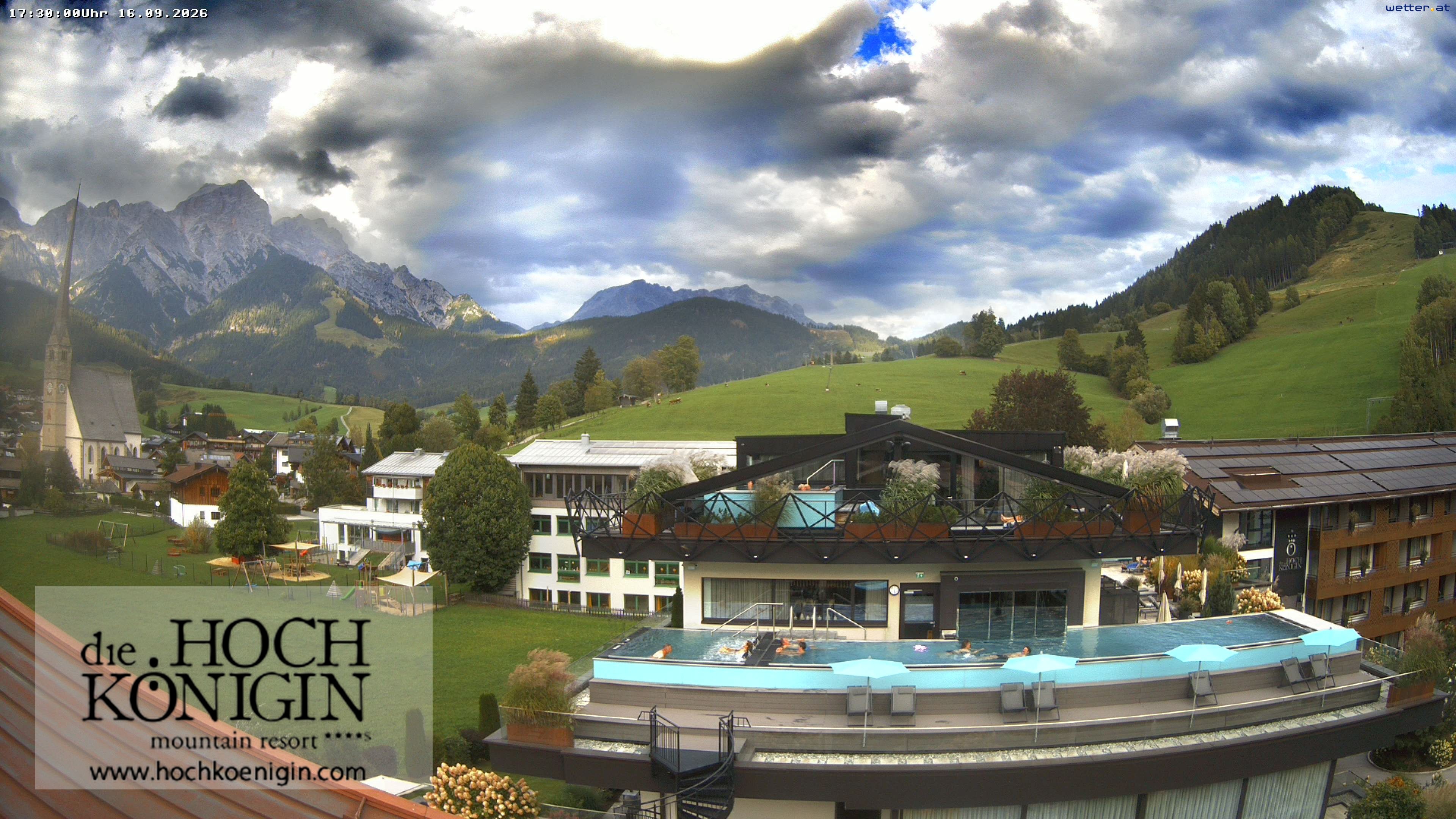 Archiv Foto Webcam Maria Alm: Ausblick Hotel Hochkönigin