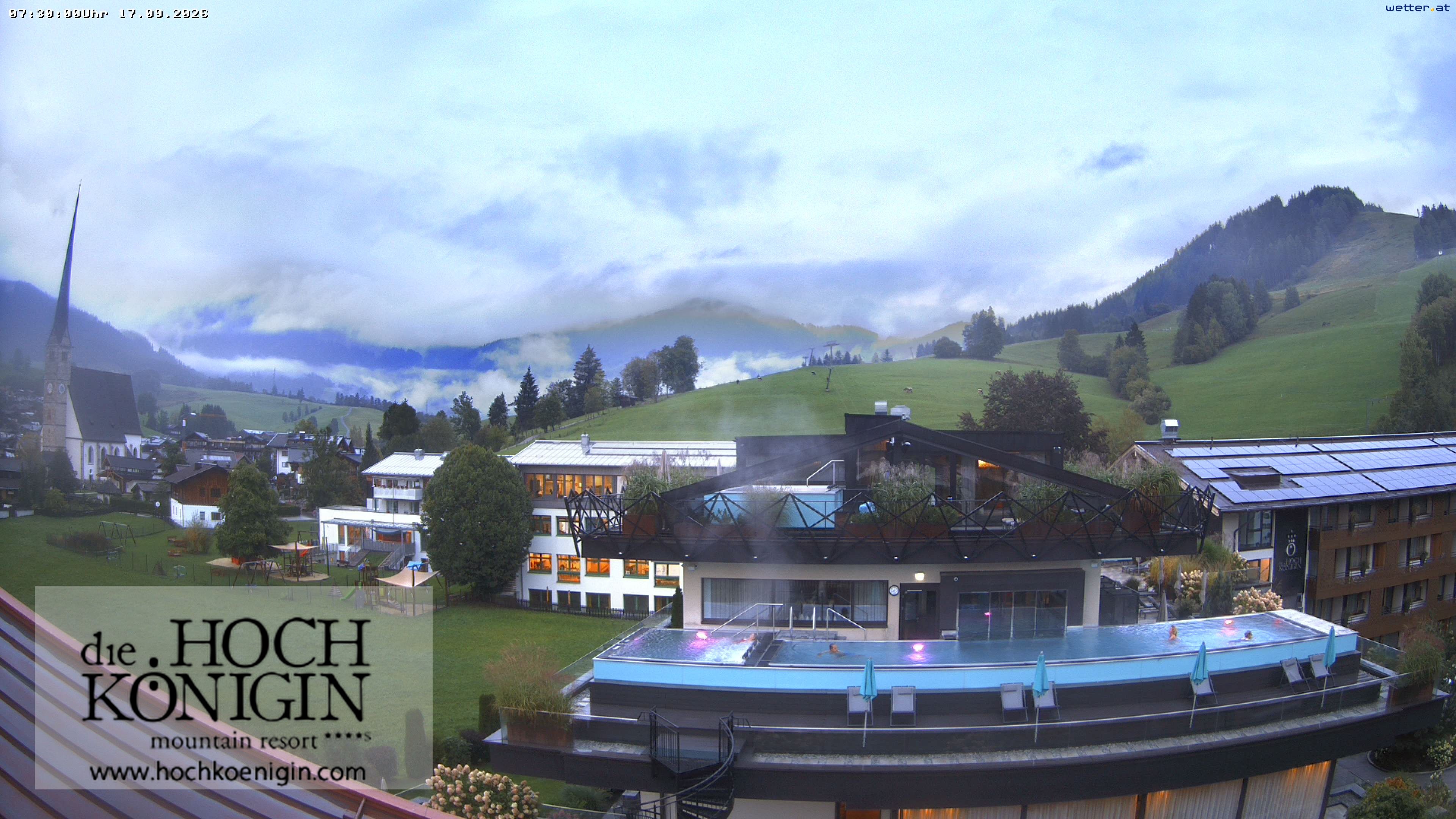 Archiv Foto Webcam Maria Alm: Ausblick Hotel Hochkönigin