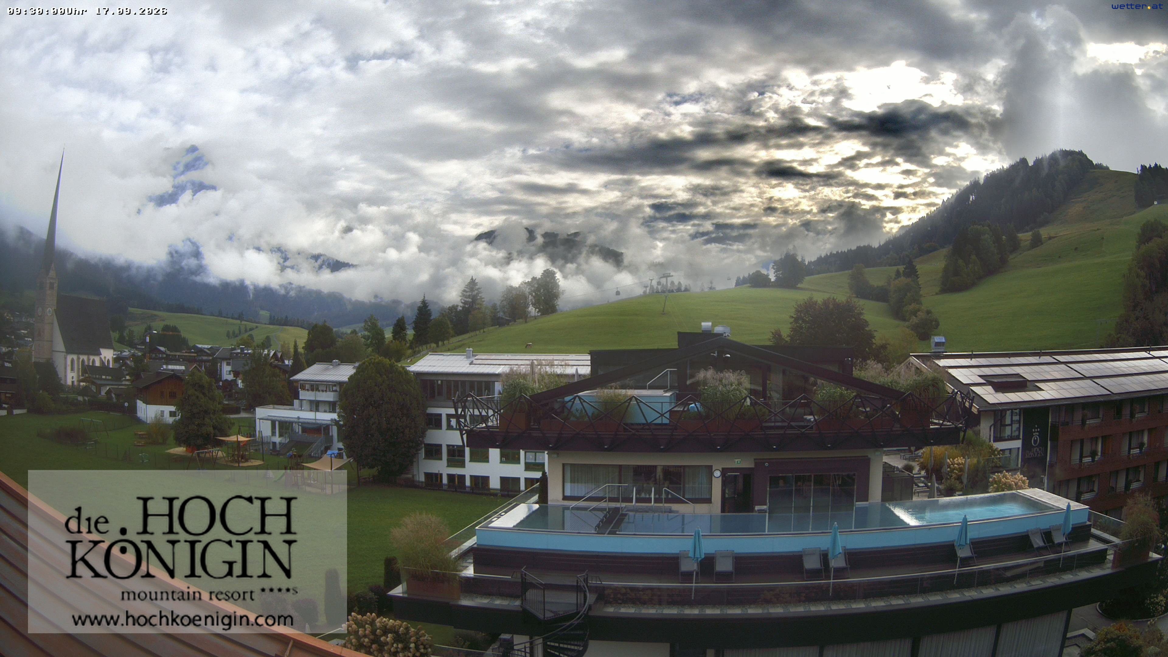 Archiv Foto Webcam Maria Alm: Ausblick Hotel Hochkönigin