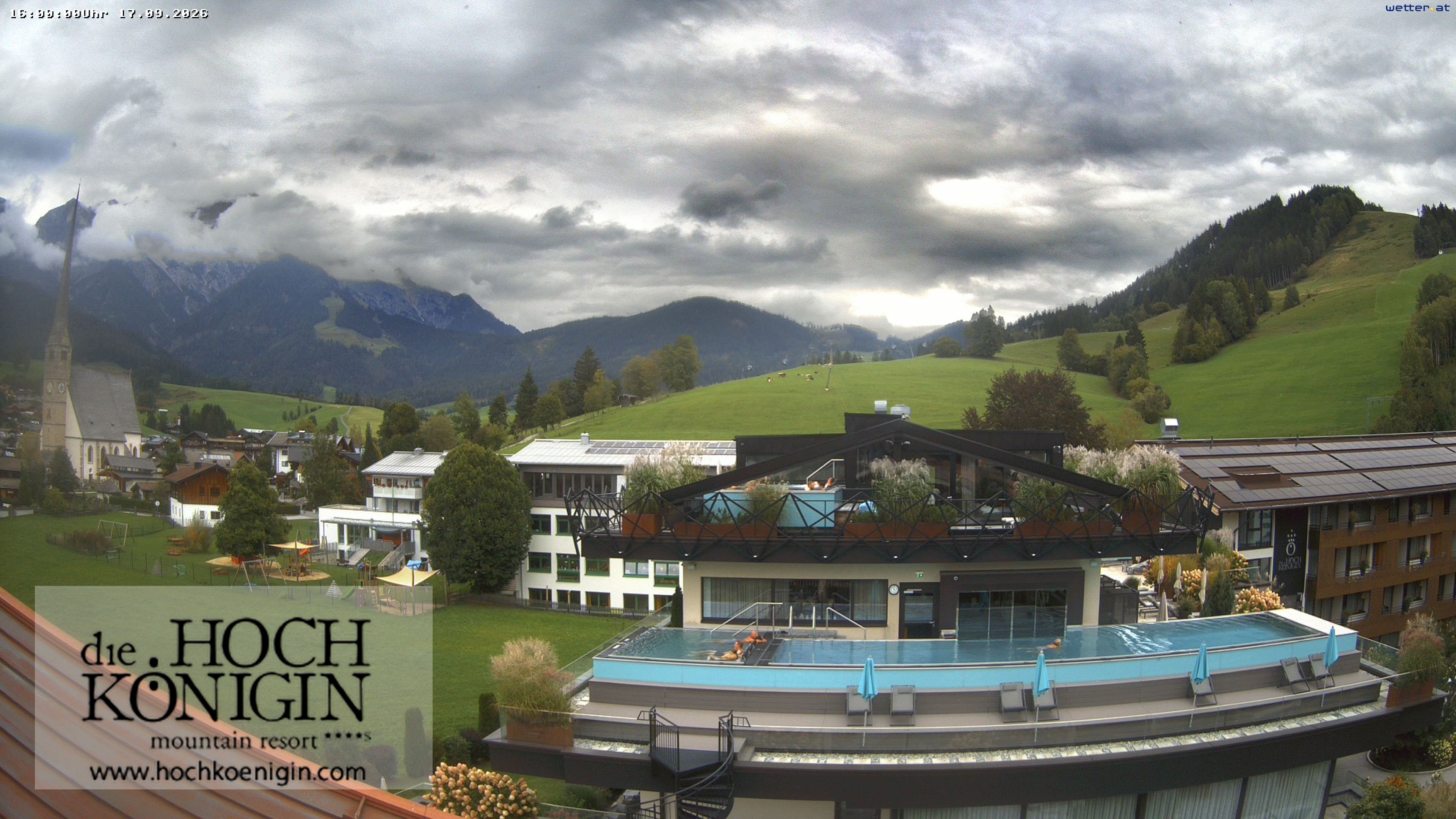 Archived image Webcam Maria Alm - View Hotel Hochkönigin