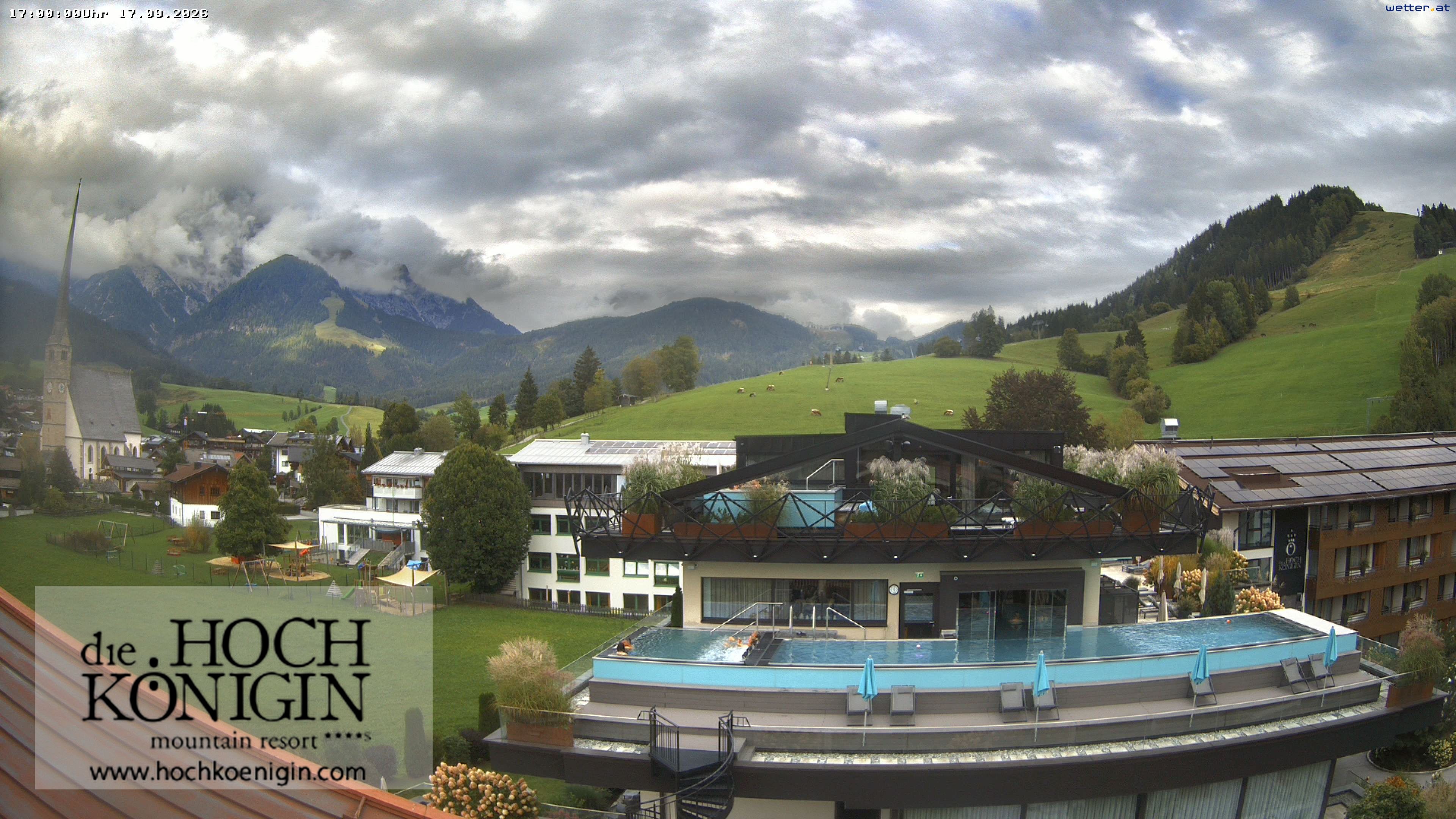 Archived image Webcam Maria Alm - View Hotel Hochkönigin
