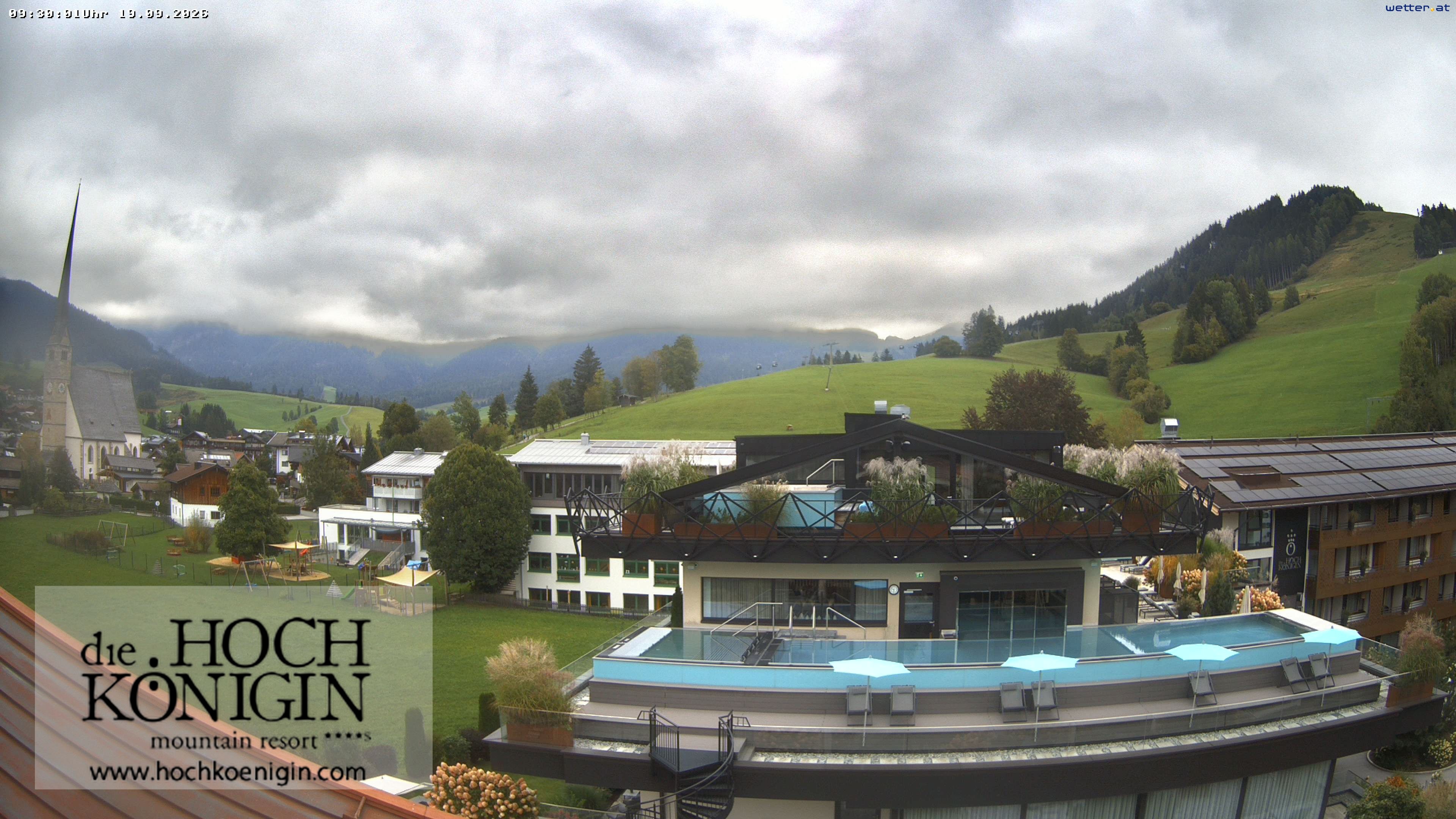 Archiv Foto Webcam Maria Alm: Ausblick Hotel Hochkönigin