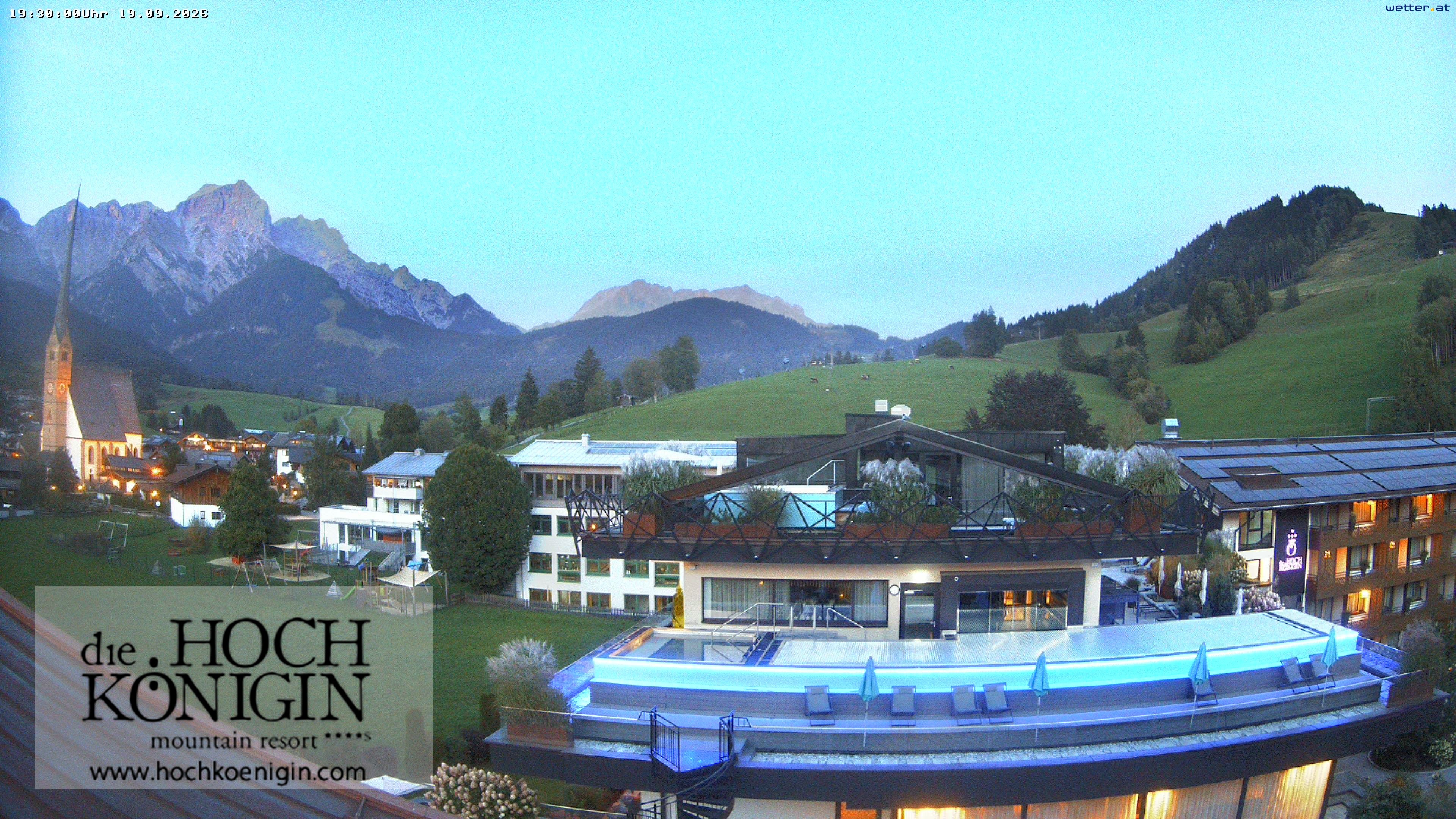 Archiv Foto Webcam Maria Alm: Ausblick Hotel Hochkönigin