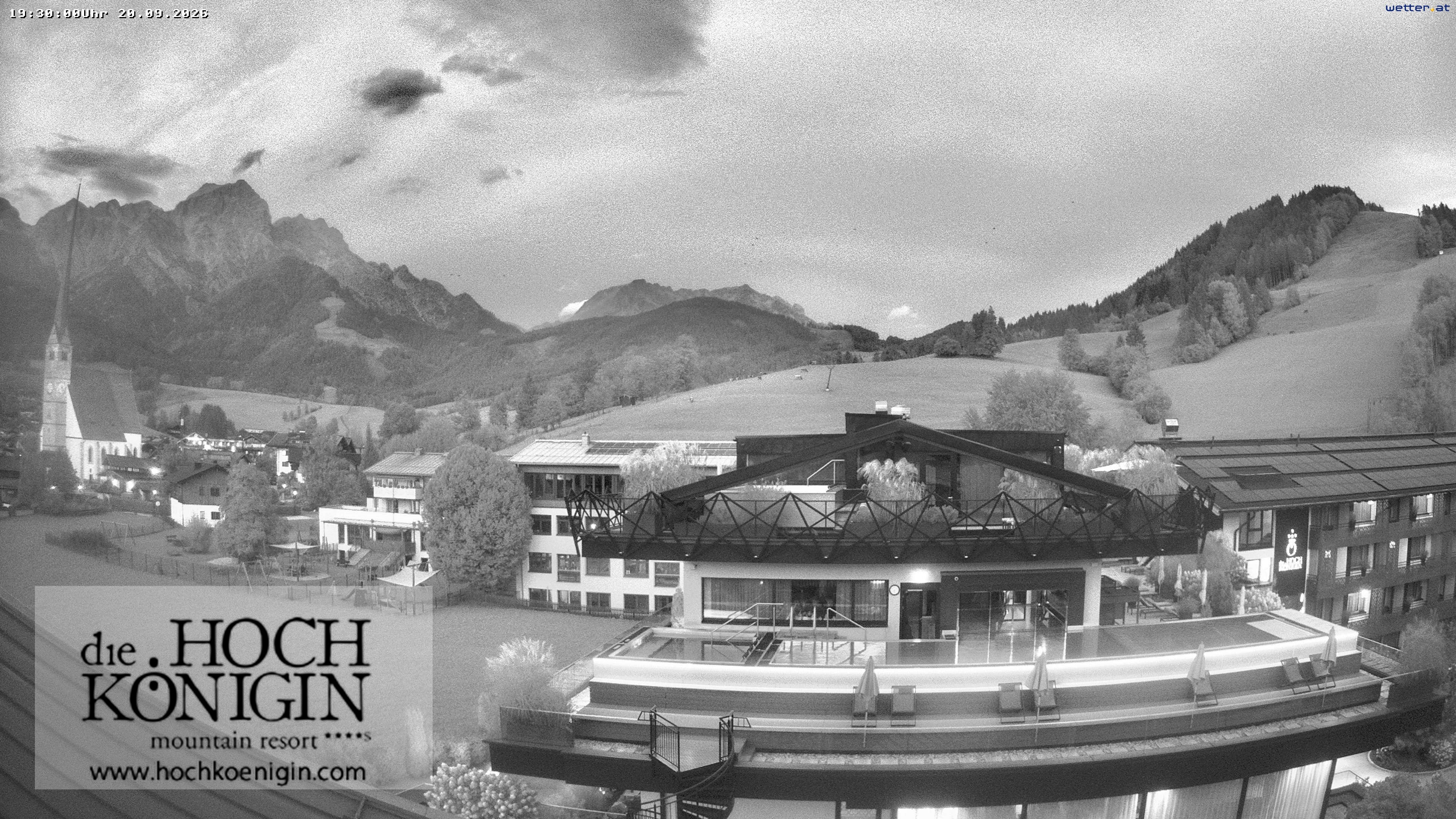 Archiv Foto Webcam Maria Alm: Ausblick Hotel Hochkönigin