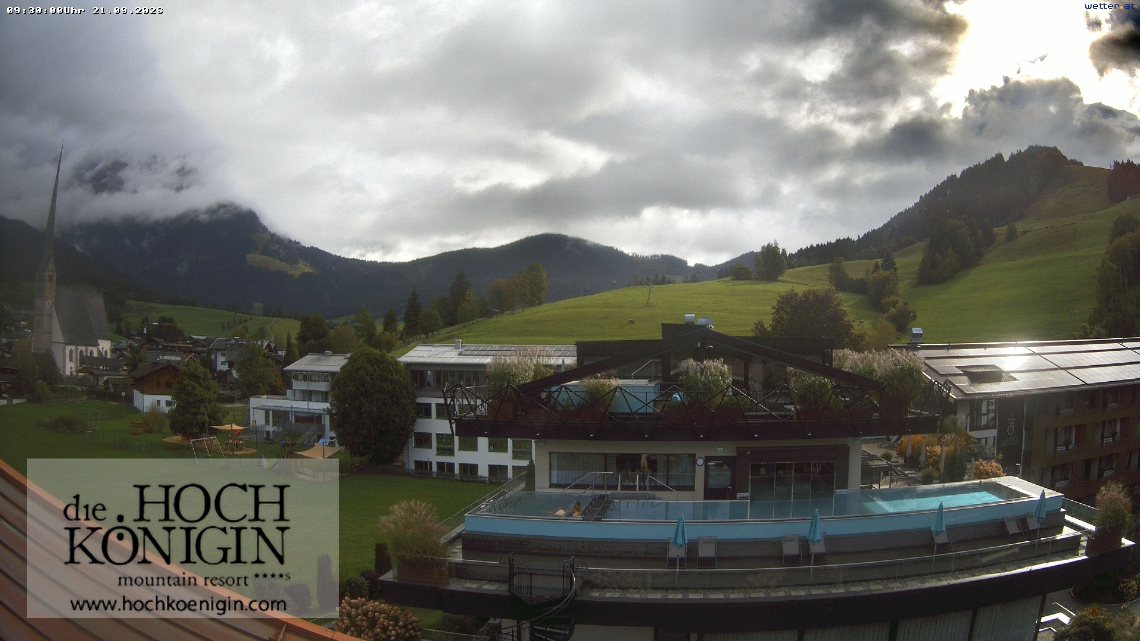 Archiv Foto Webcam Maria Alm: Ausblick Hotel Hochkönigin