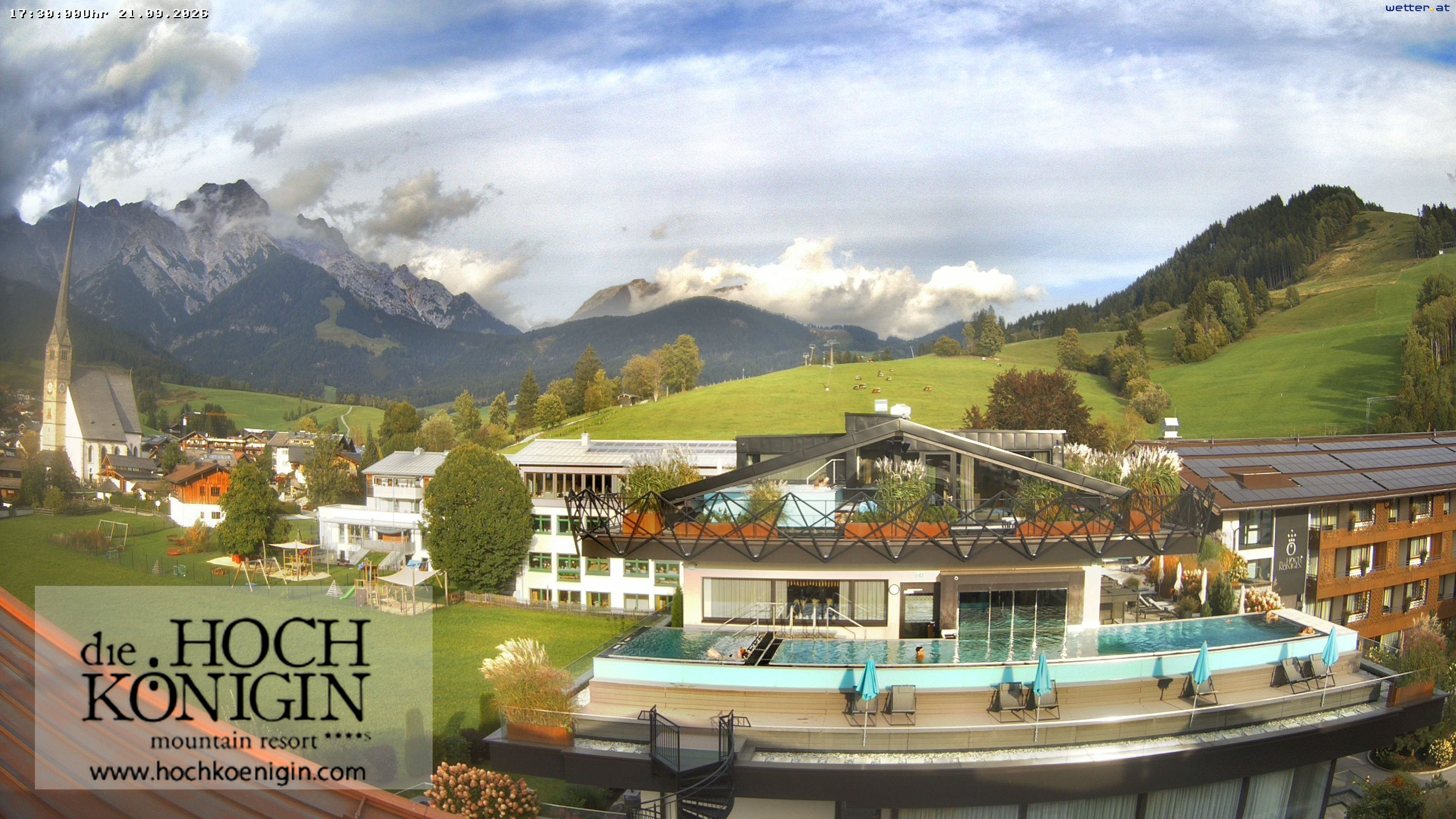 Archiv Foto Webcam Maria Alm: Ausblick Hotel Hochkönigin