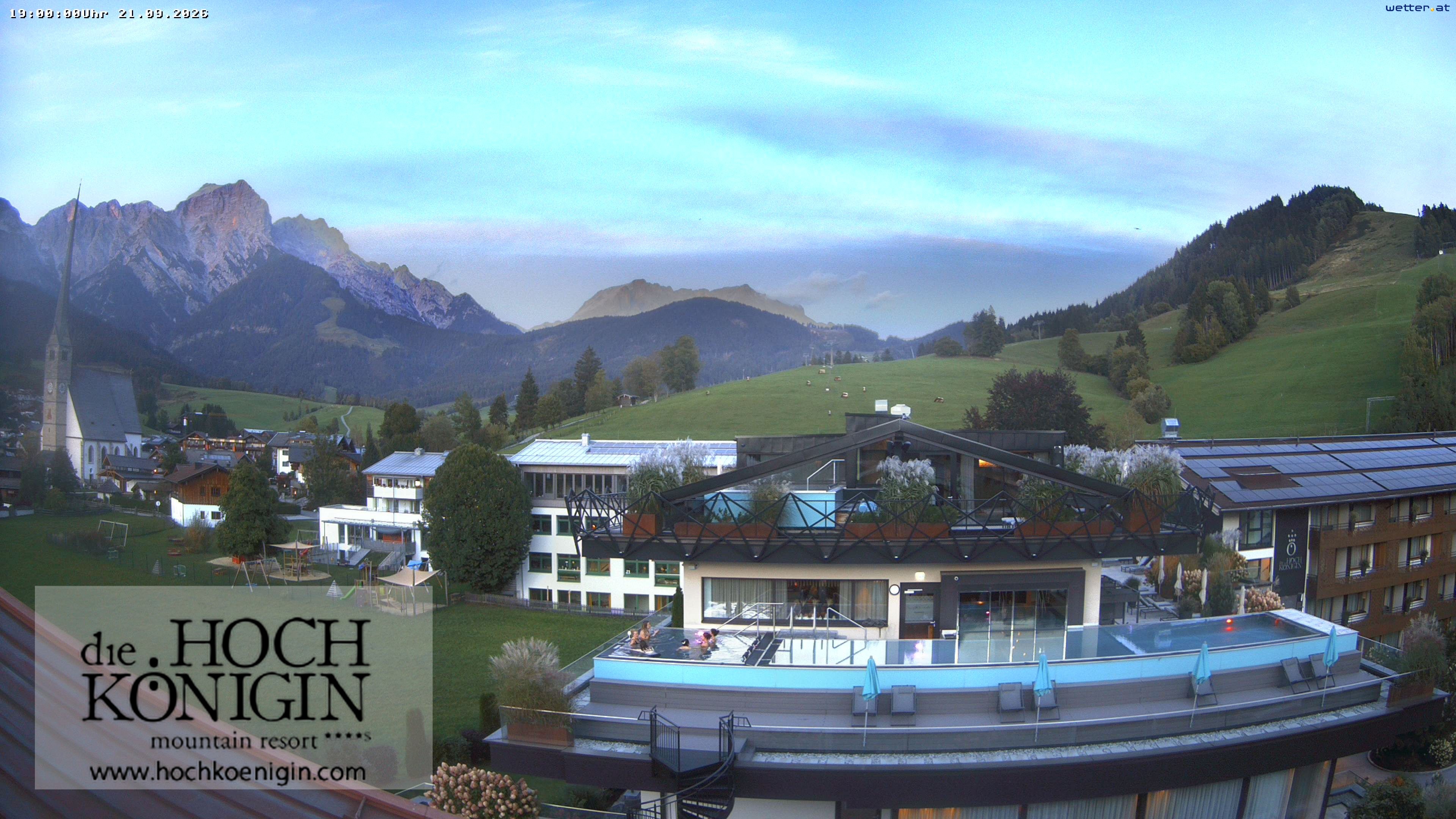 Archiv Foto Webcam Maria Alm: Ausblick Hotel Hochkönigin