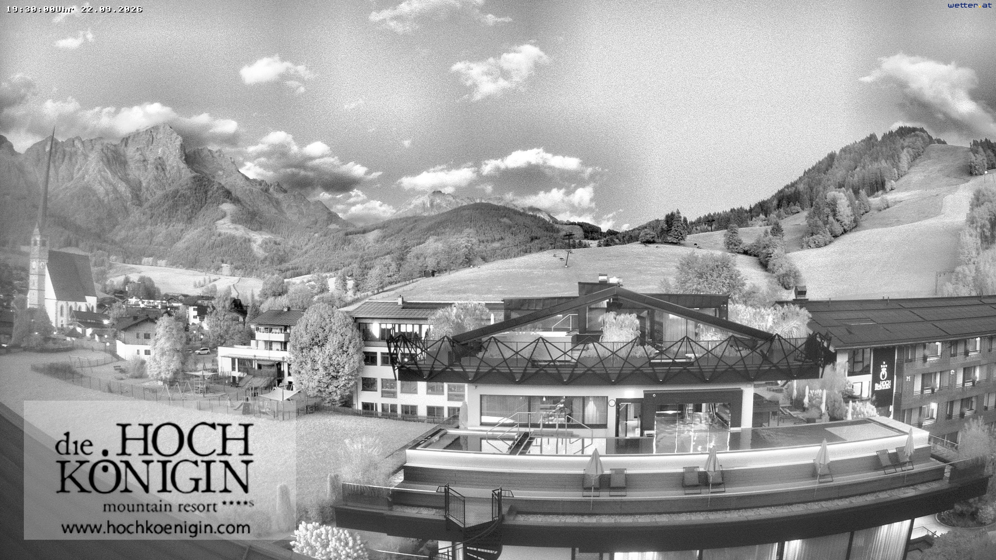 Archiv Foto Webcam Maria Alm: Ausblick Hotel Hochkönigin