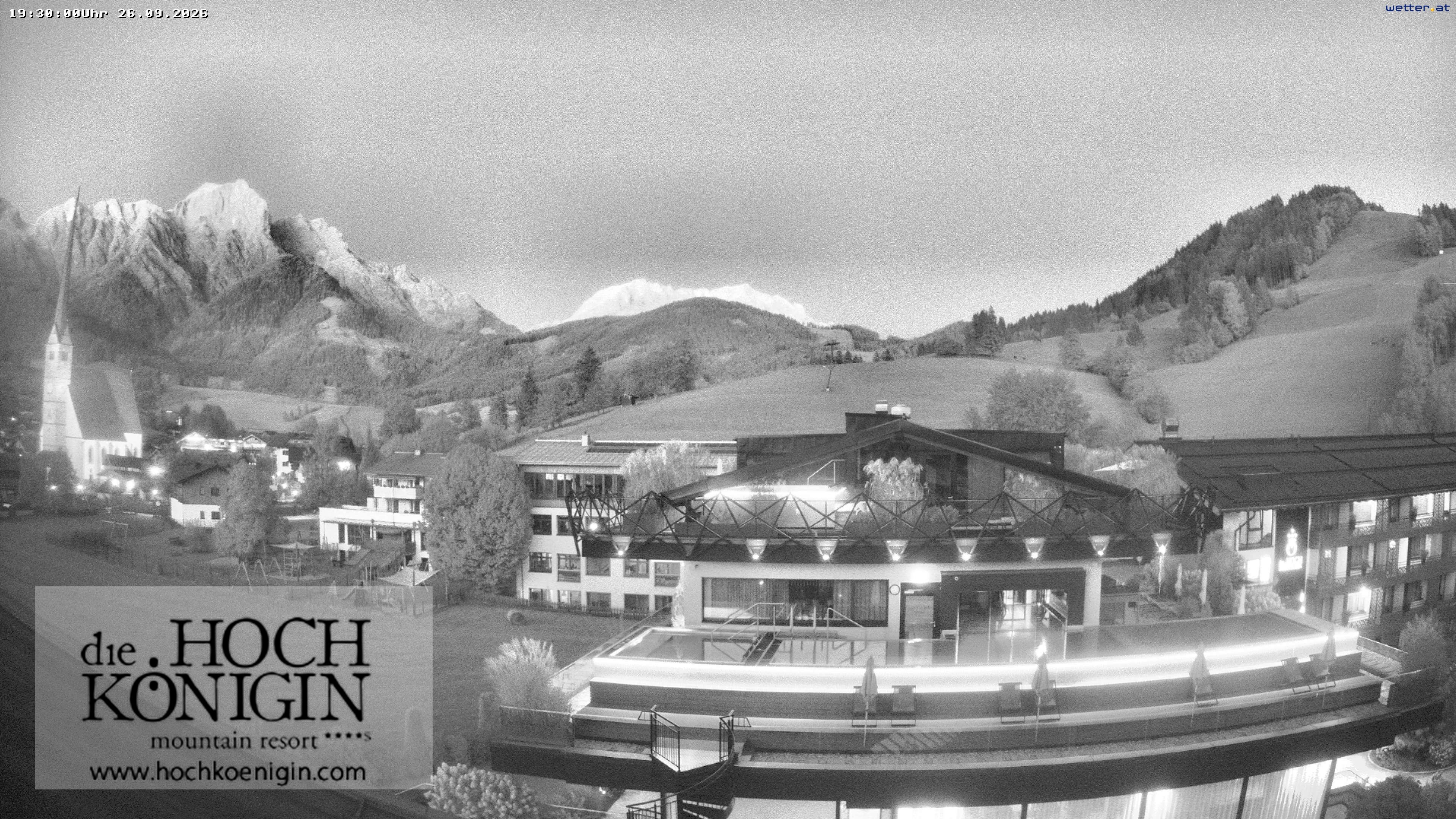 Archiv Foto Webcam Maria Alm: Ausblick Hotel Hochkönigin