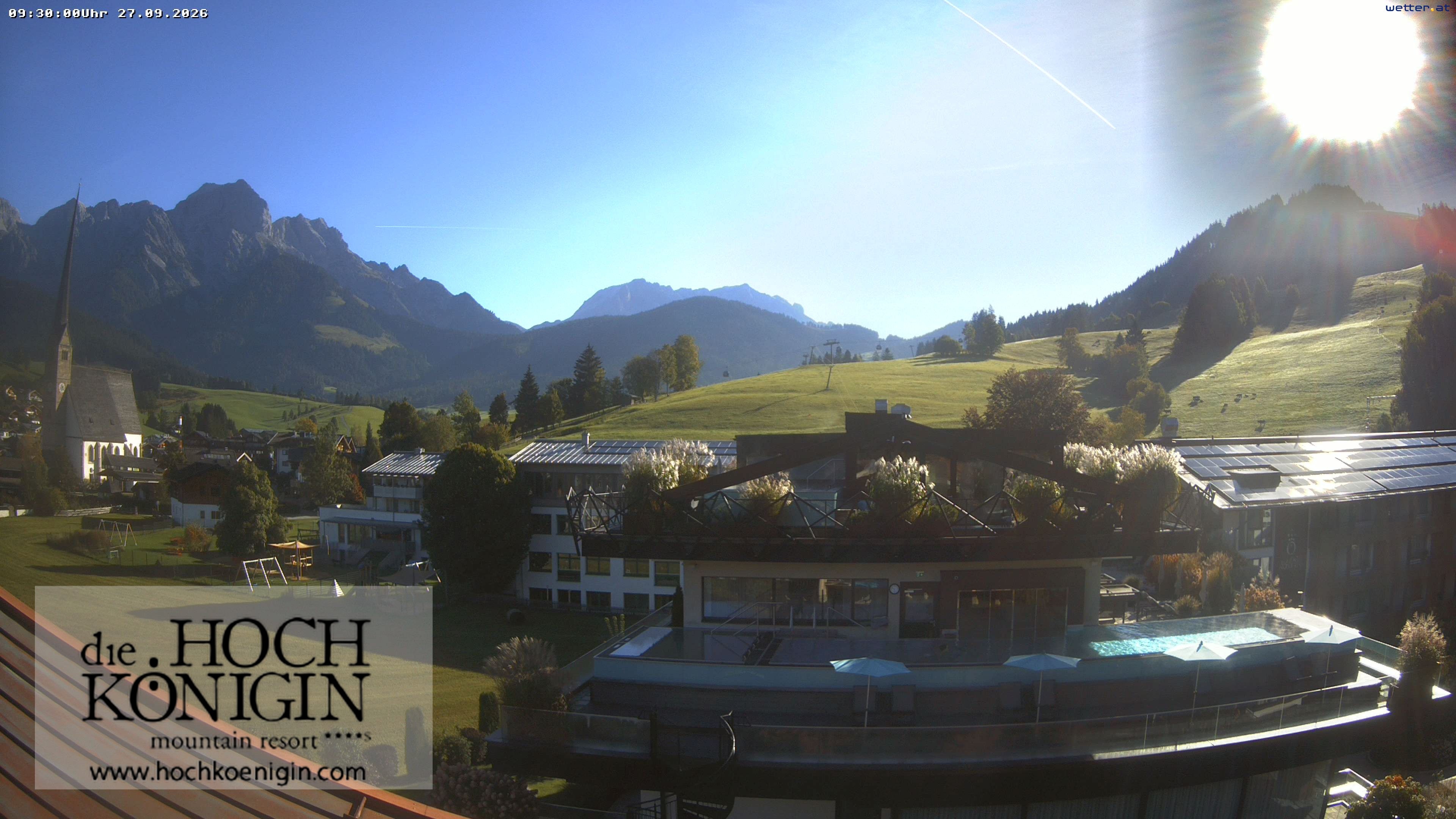 Archiv Foto Webcam Maria Alm: Ausblick Hotel Hochkönigin