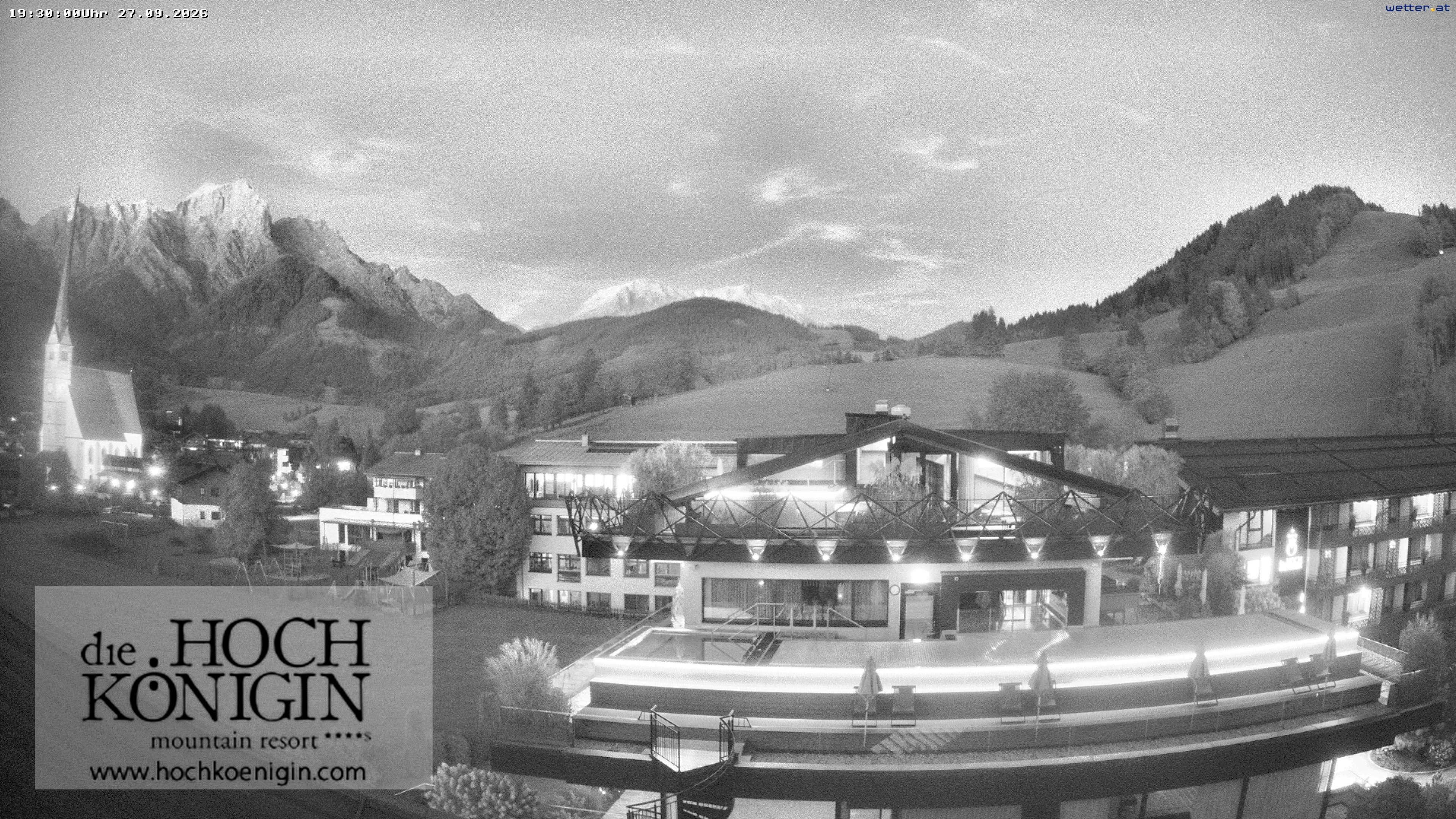 Archiv Foto Webcam Maria Alm: Ausblick Hotel Hochkönigin