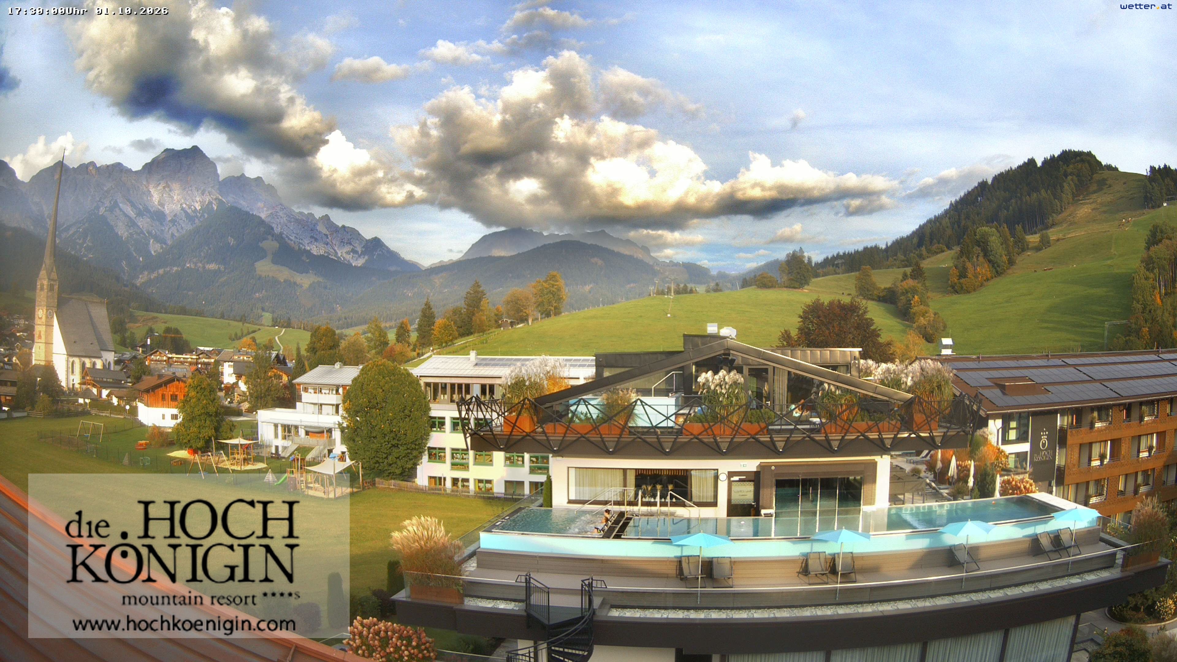Archiv Foto Webcam Maria Alm: Ausblick Hotel Hochkönigin