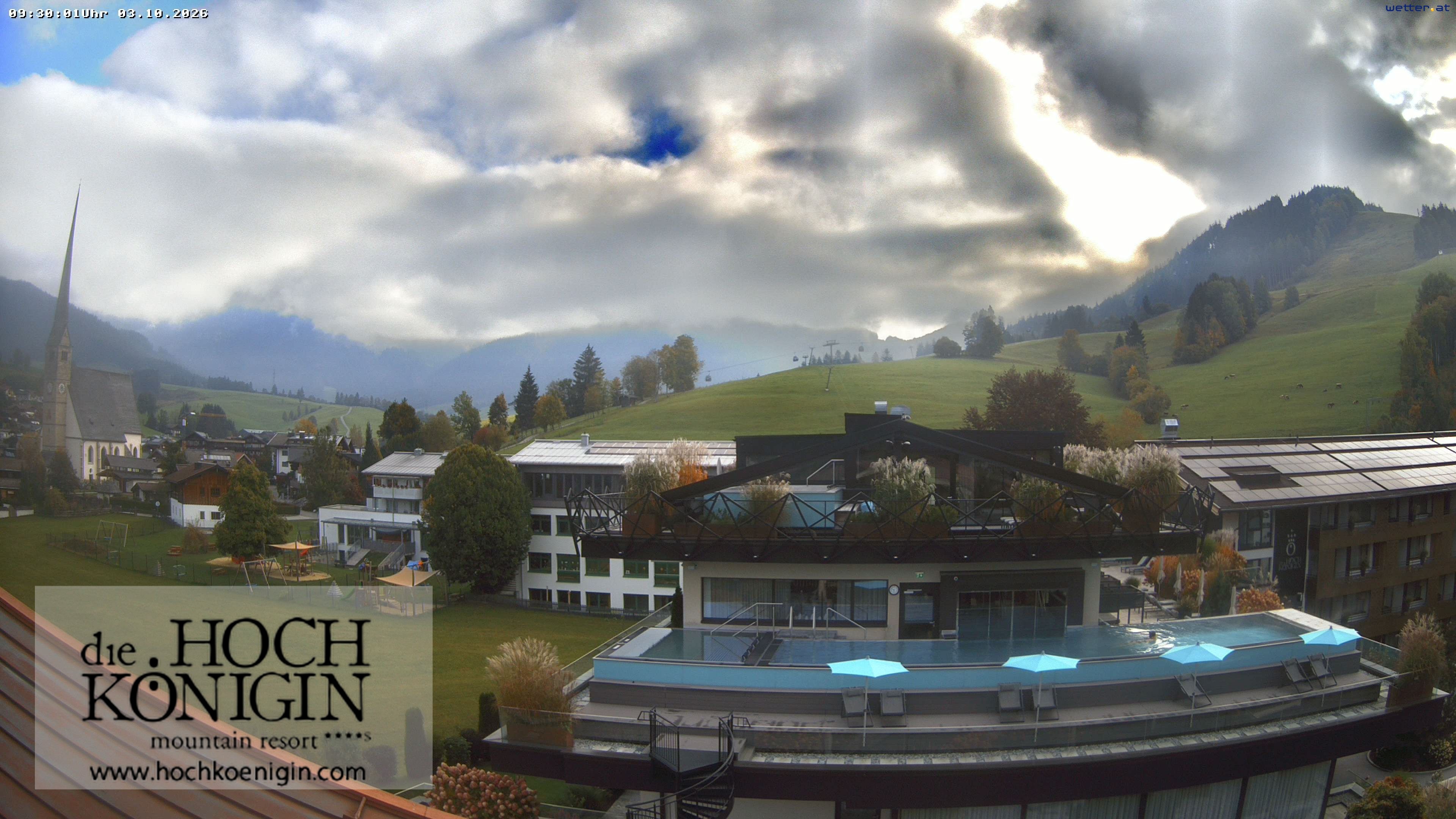 Archiv Foto Webcam Maria Alm: Ausblick Hotel Hochkönigin