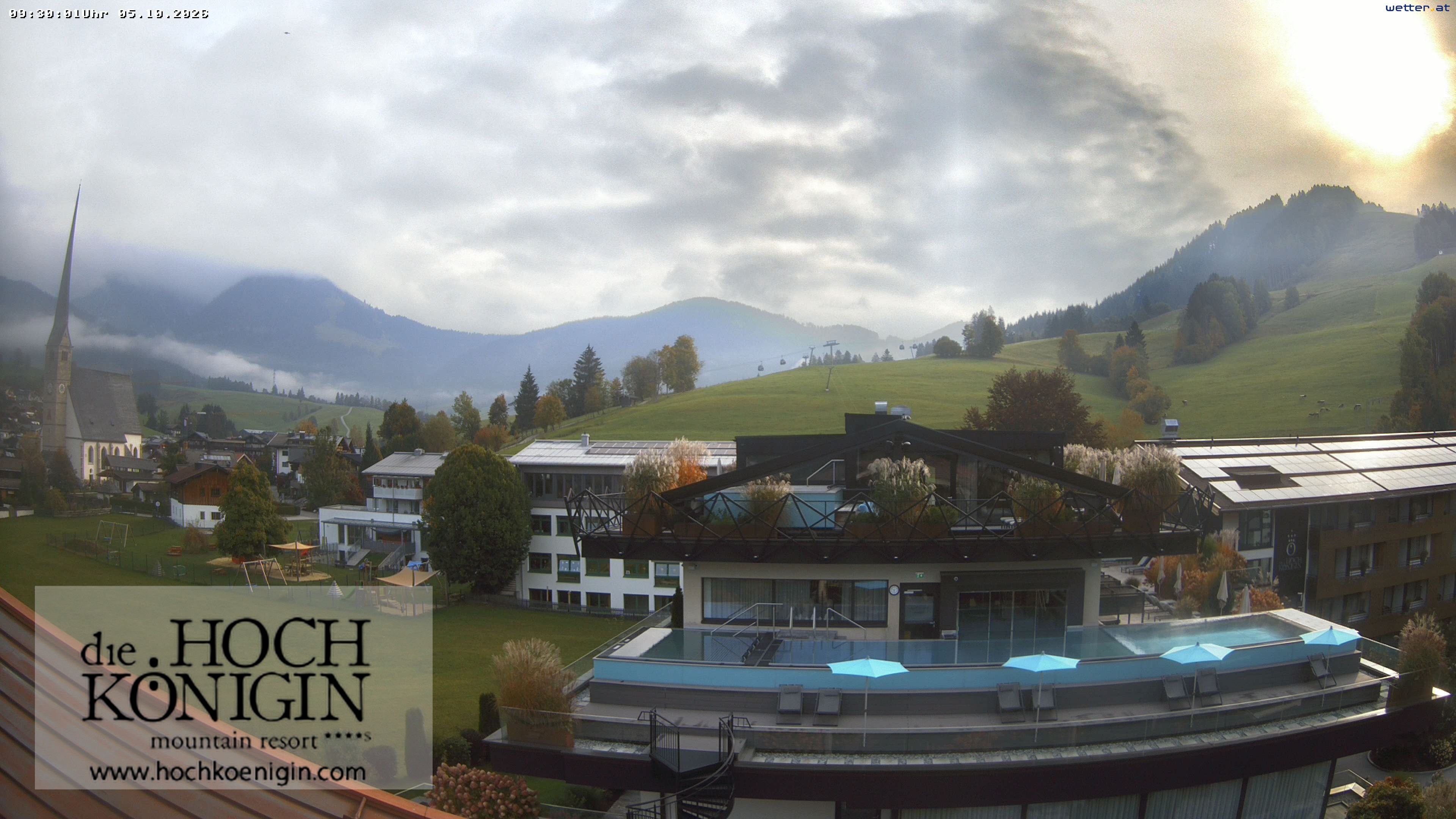 Archiv Foto Webcam Maria Alm: Ausblick Hotel Hochkönigin