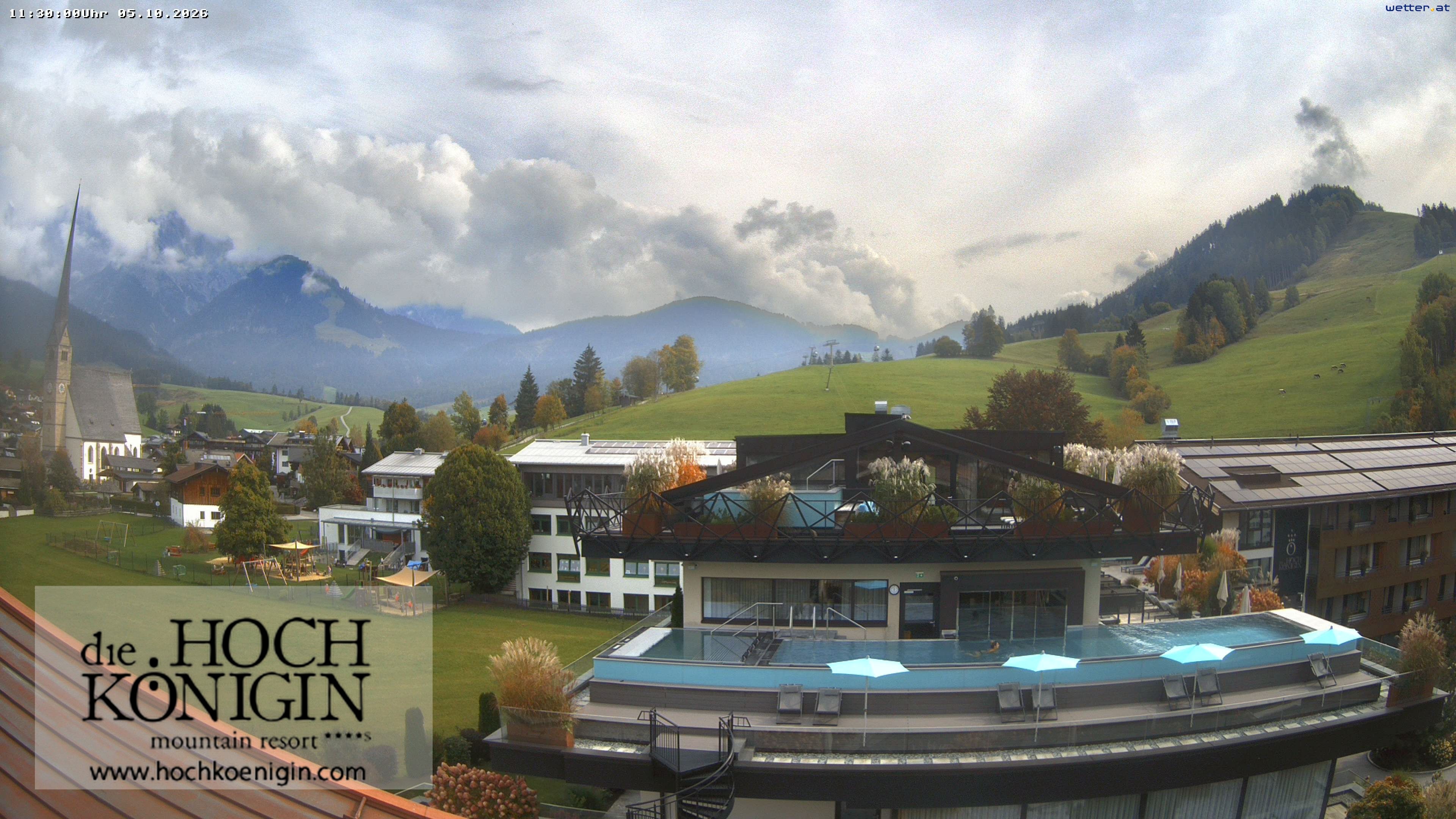 Archiv Foto Webcam Maria Alm: Ausblick Hotel Hochkönigin