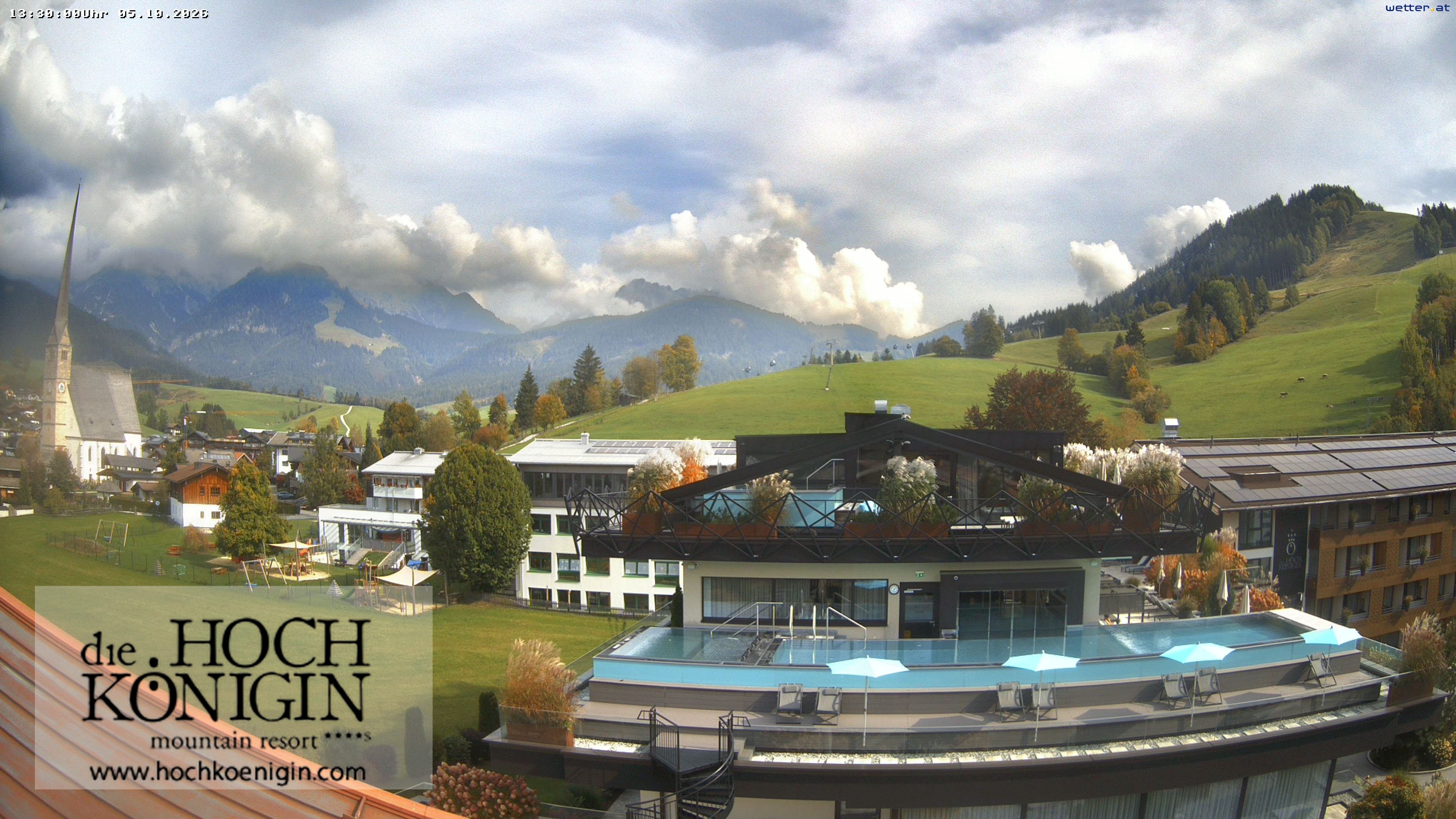 Archiv Foto Webcam Maria Alm: Ausblick Hotel Hochkönigin