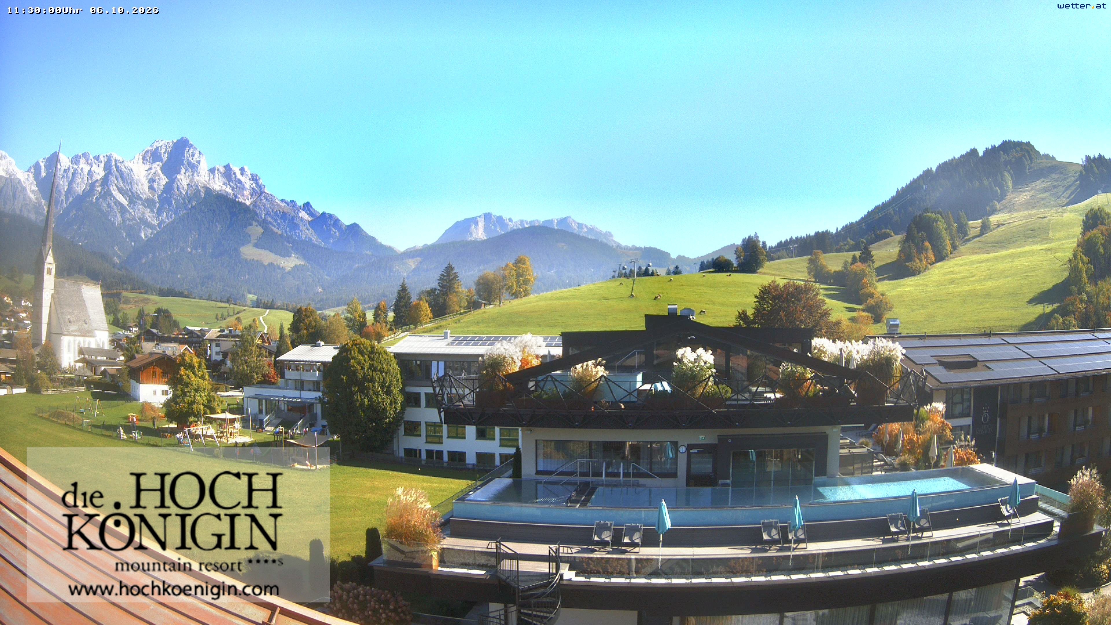 Archived image Webcam Maria Alm - View Hotel Hochkönigin
