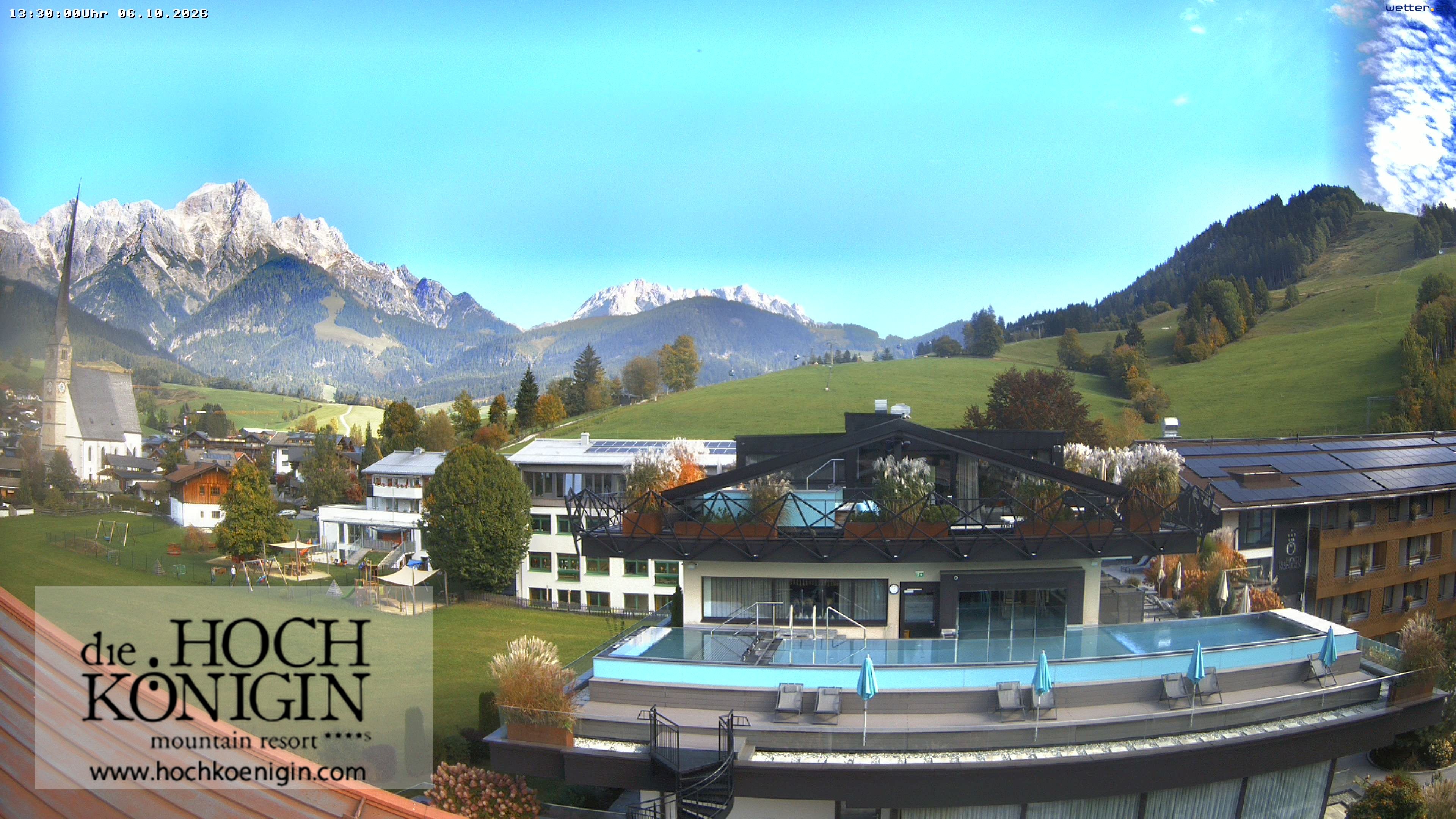 Archived image Webcam Maria Alm - View Hotel Hochkönigin
