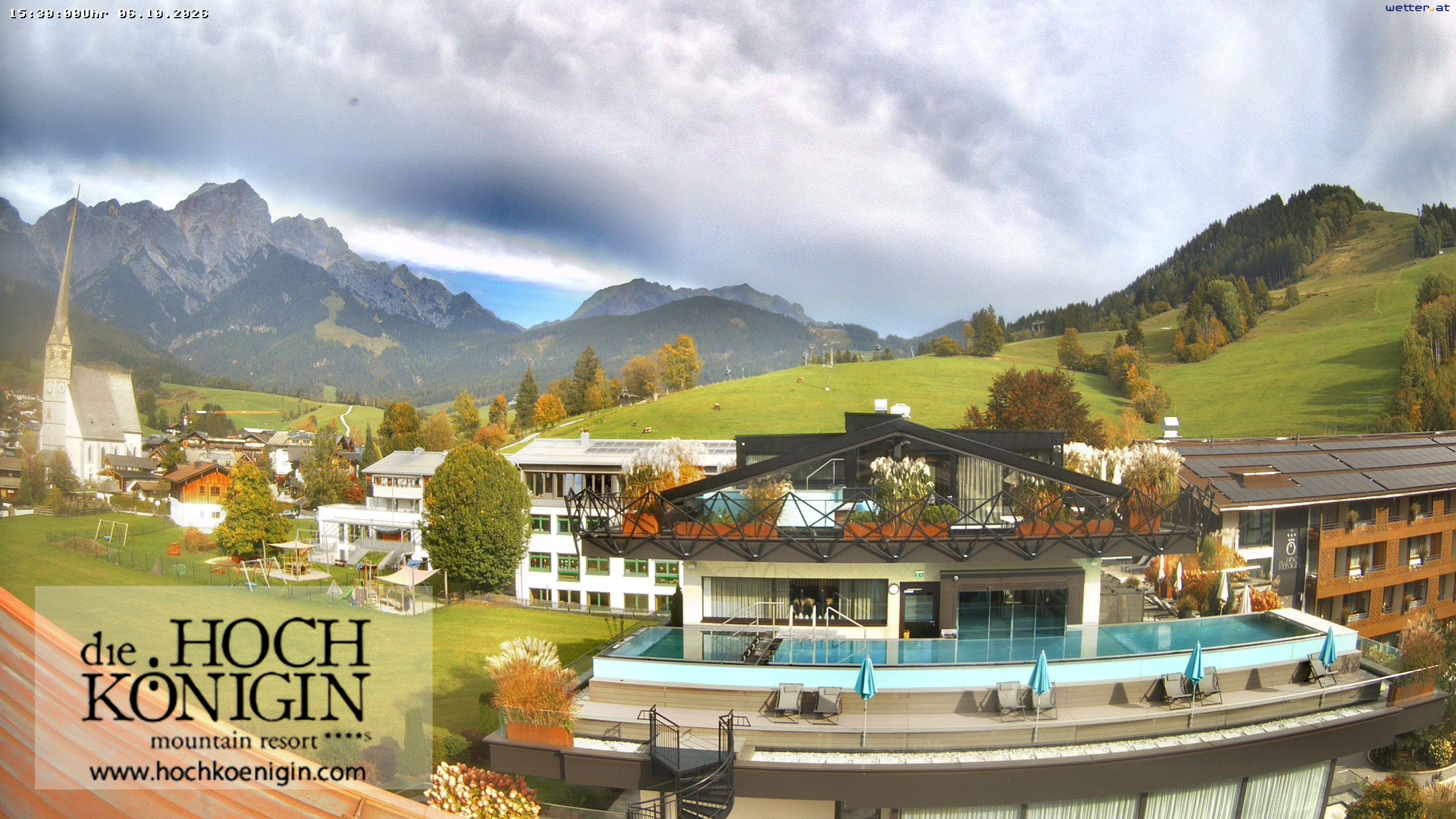 Archived image Webcam Maria Alm - View Hotel Hochkönigin