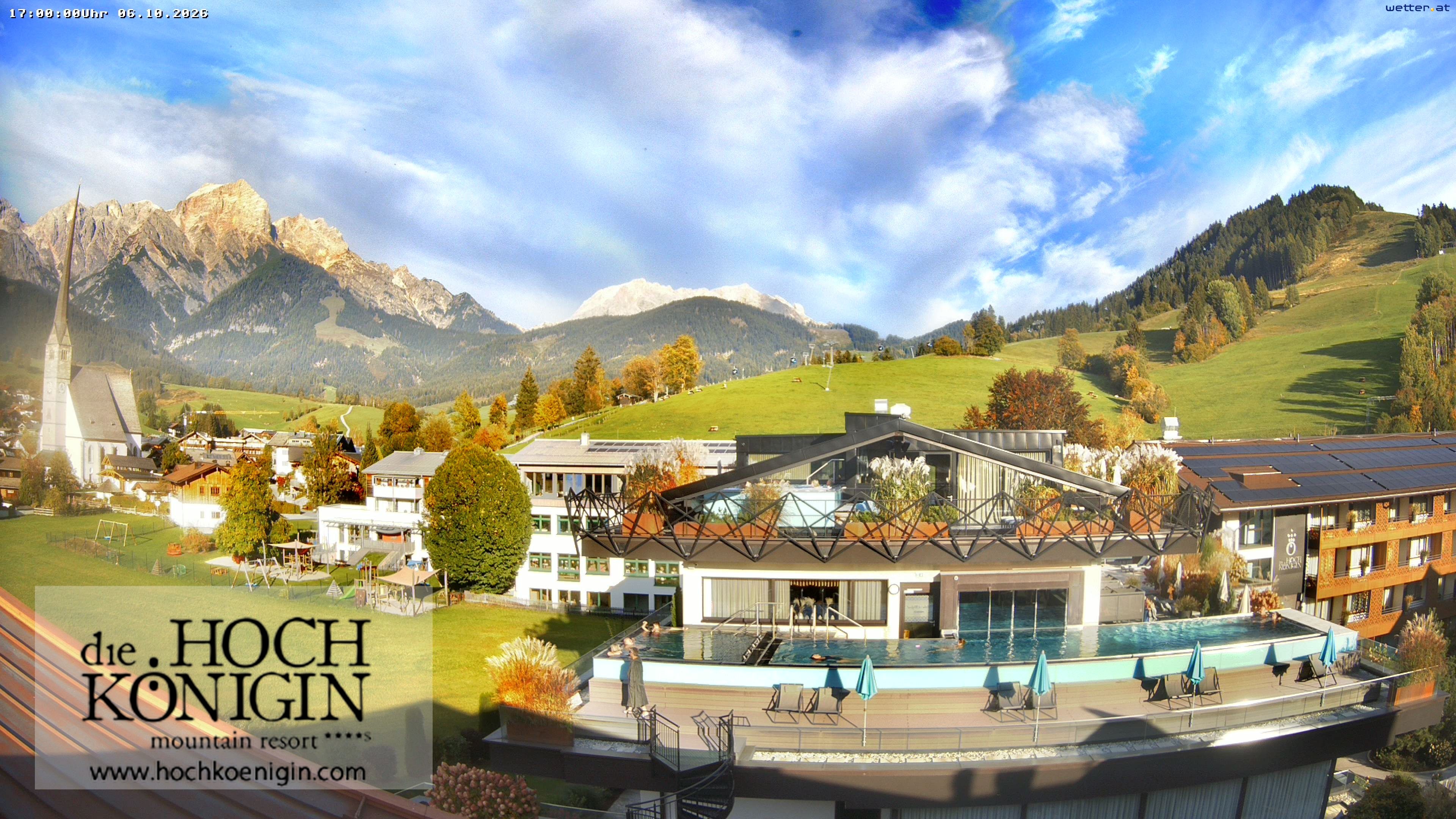 Archived image Webcam Maria Alm - View Hotel Hochkönigin