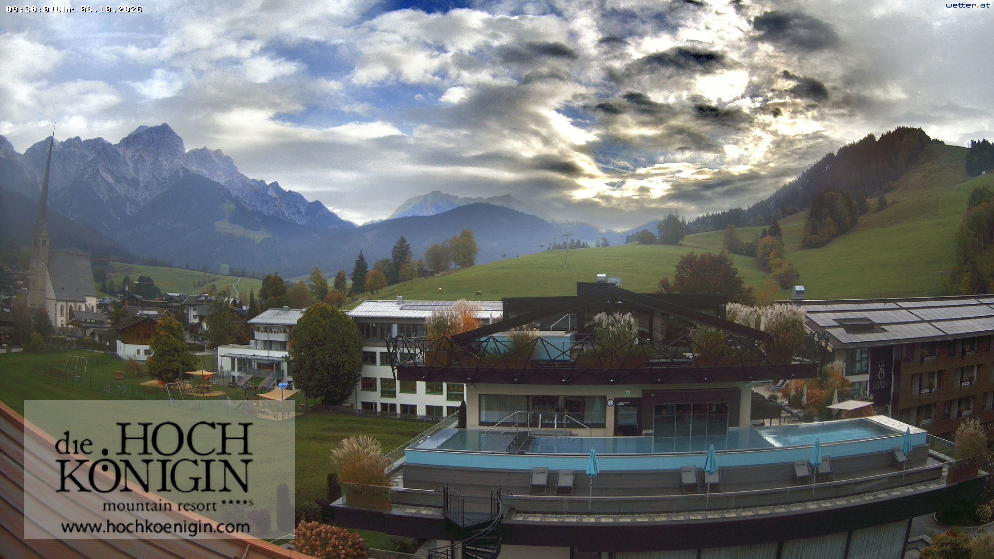 Archiv Foto Webcam Maria Alm: Ausblick Hotel Hochkönigin