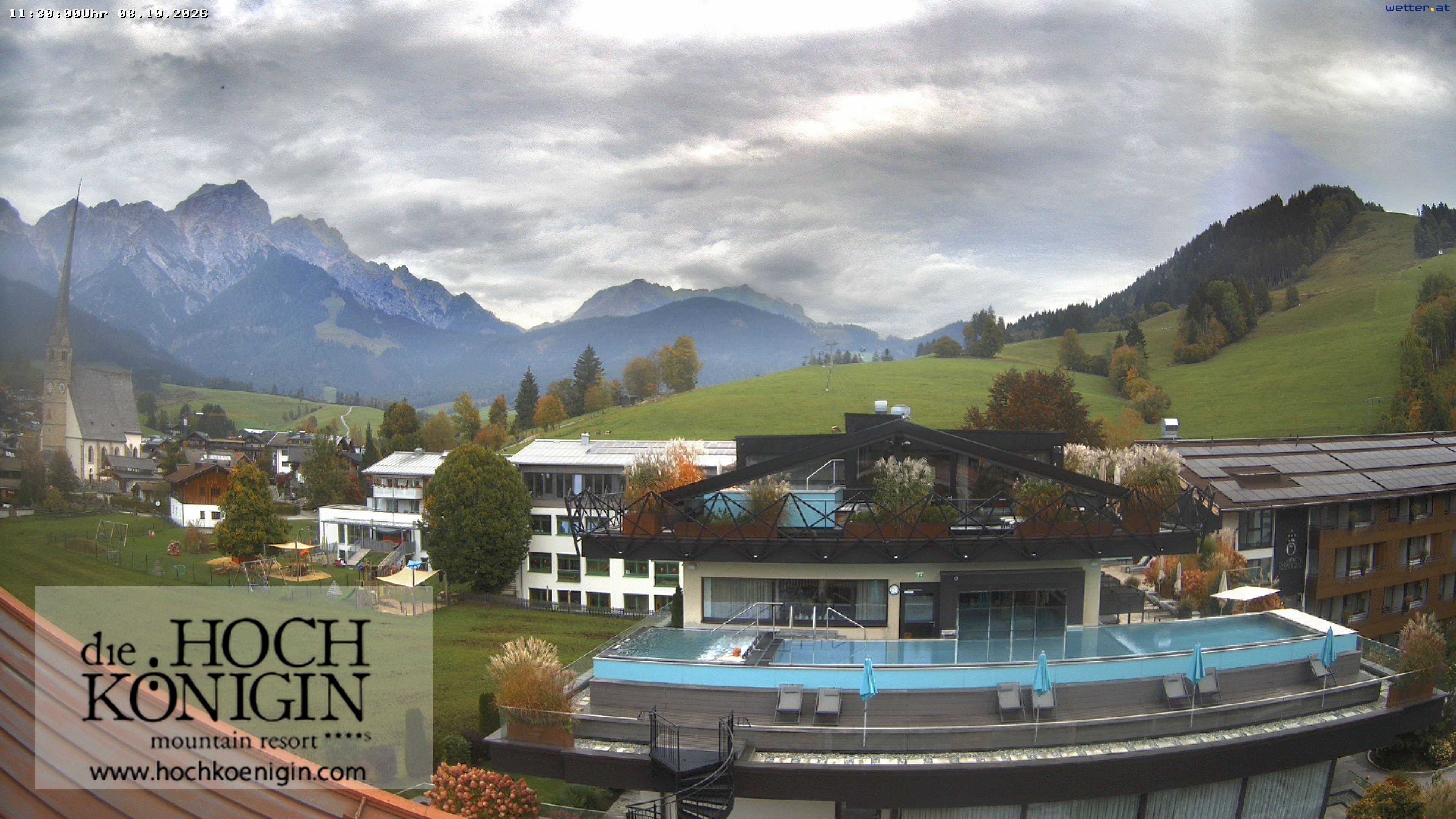 Archiv Foto Webcam Maria Alm: Ausblick Hotel Hochkönigin