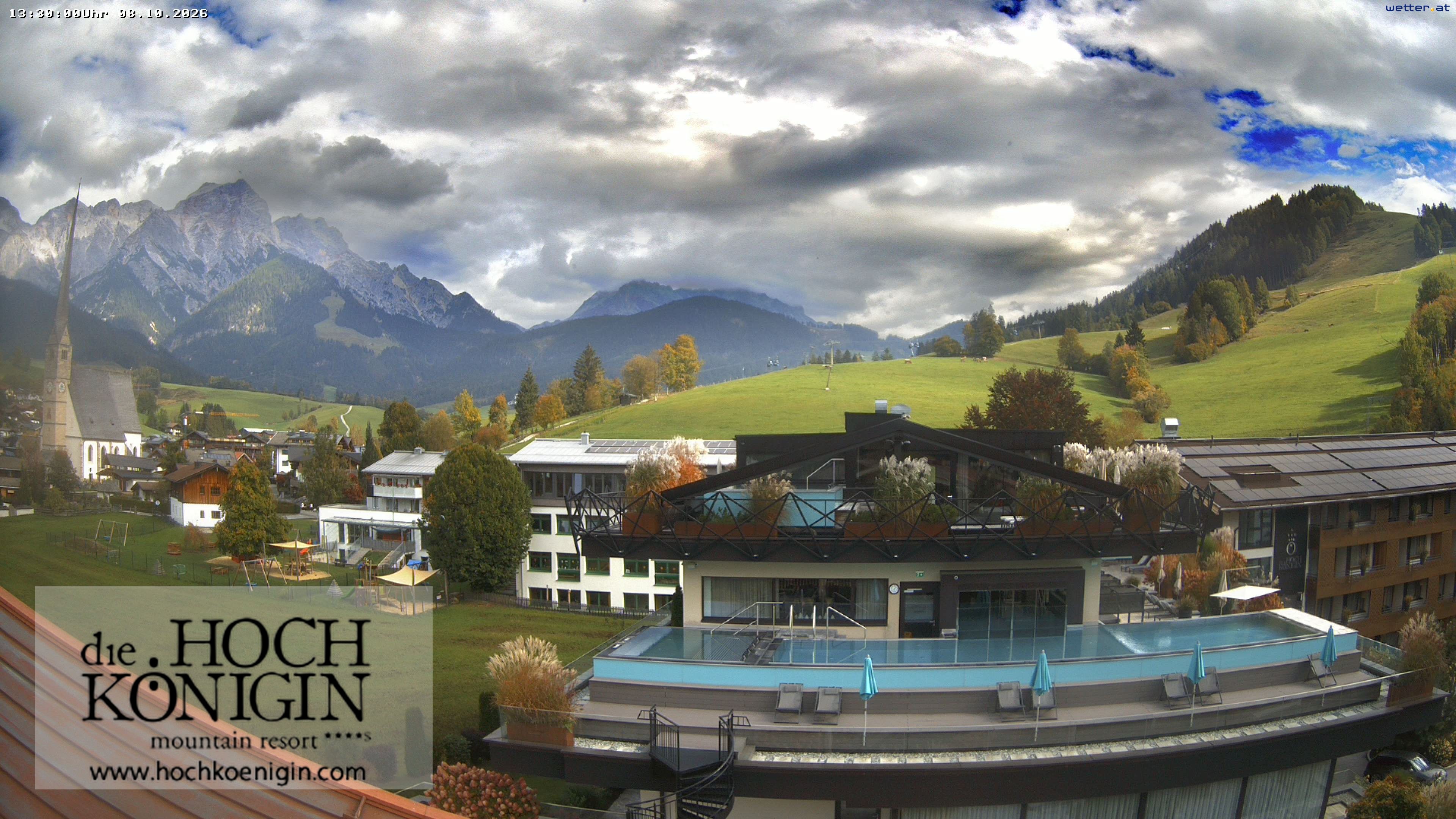 Archiv Foto Webcam Maria Alm: Ausblick Hotel Hochkönigin