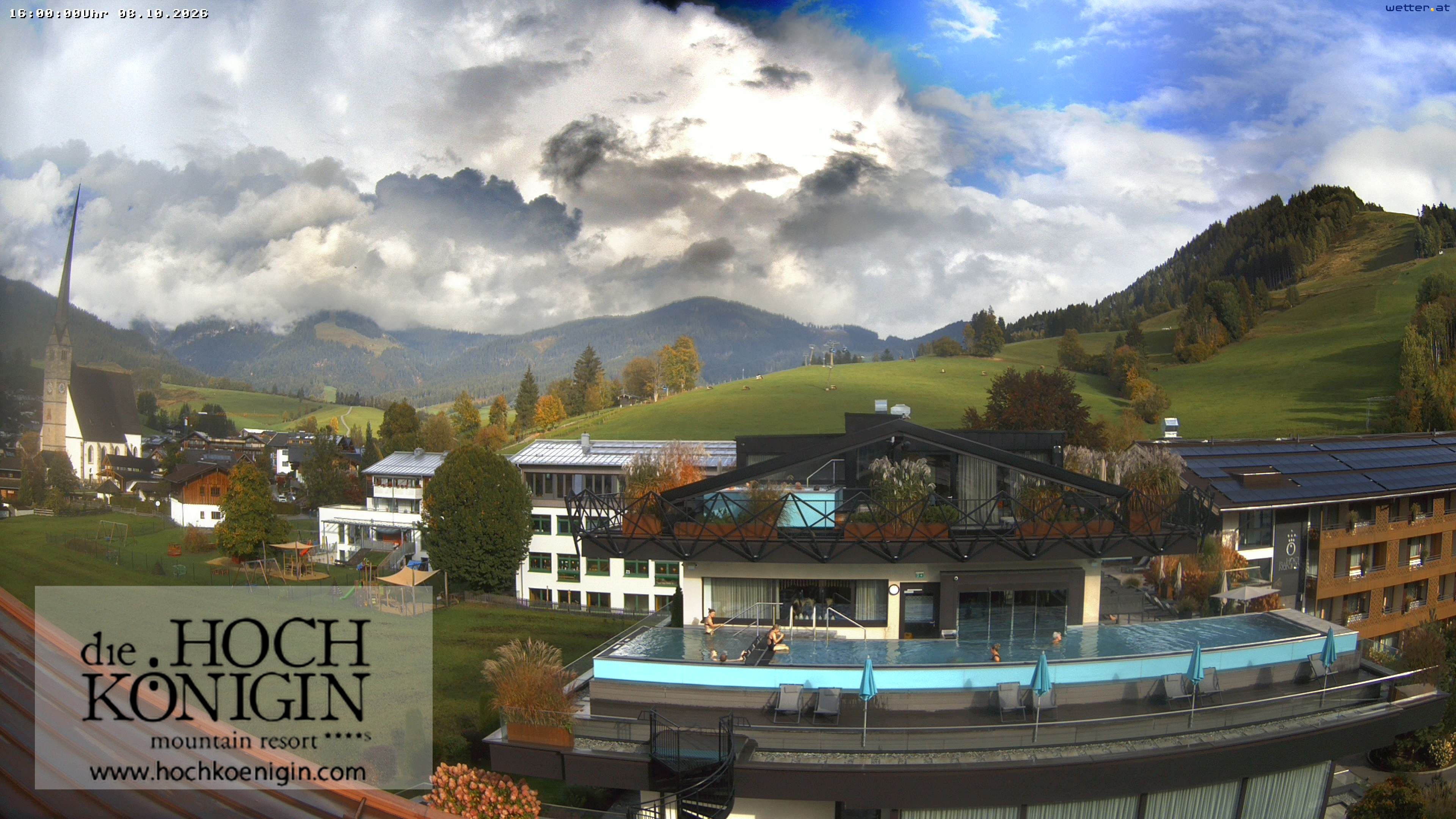 Archiv Foto Webcam Maria Alm: Ausblick Hotel Hochkönigin