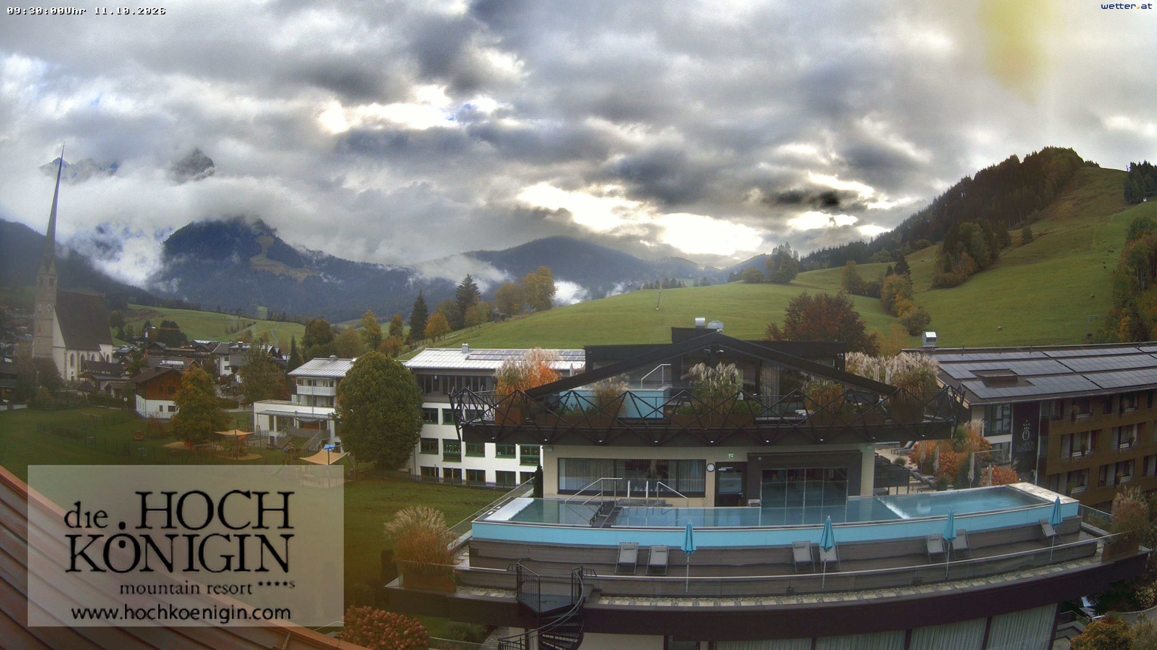 Archiv Foto Webcam Maria Alm: Ausblick Hotel Hochkönigin