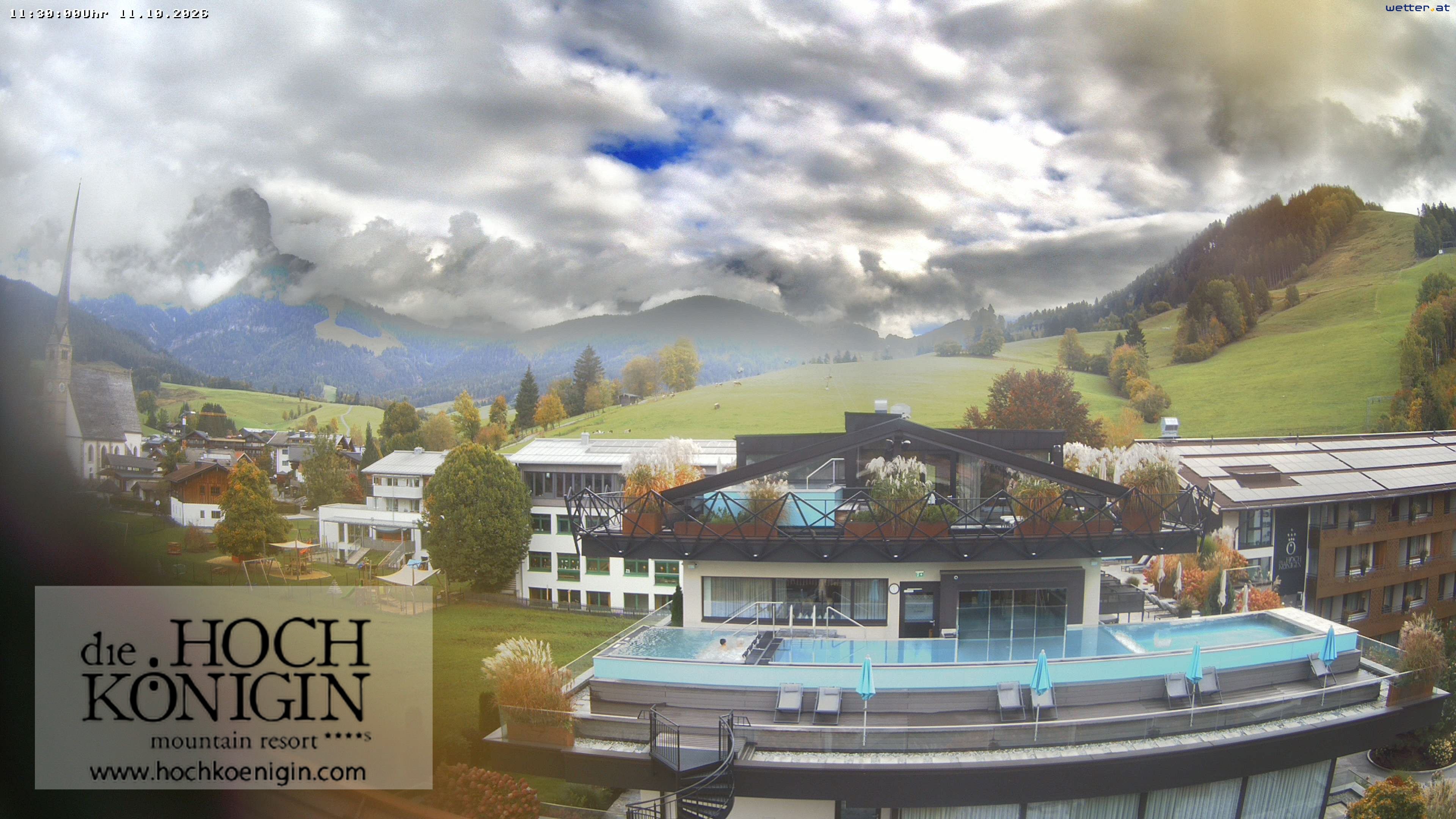 Archiv Foto Webcam Maria Alm: Ausblick Hotel Hochkönigin
