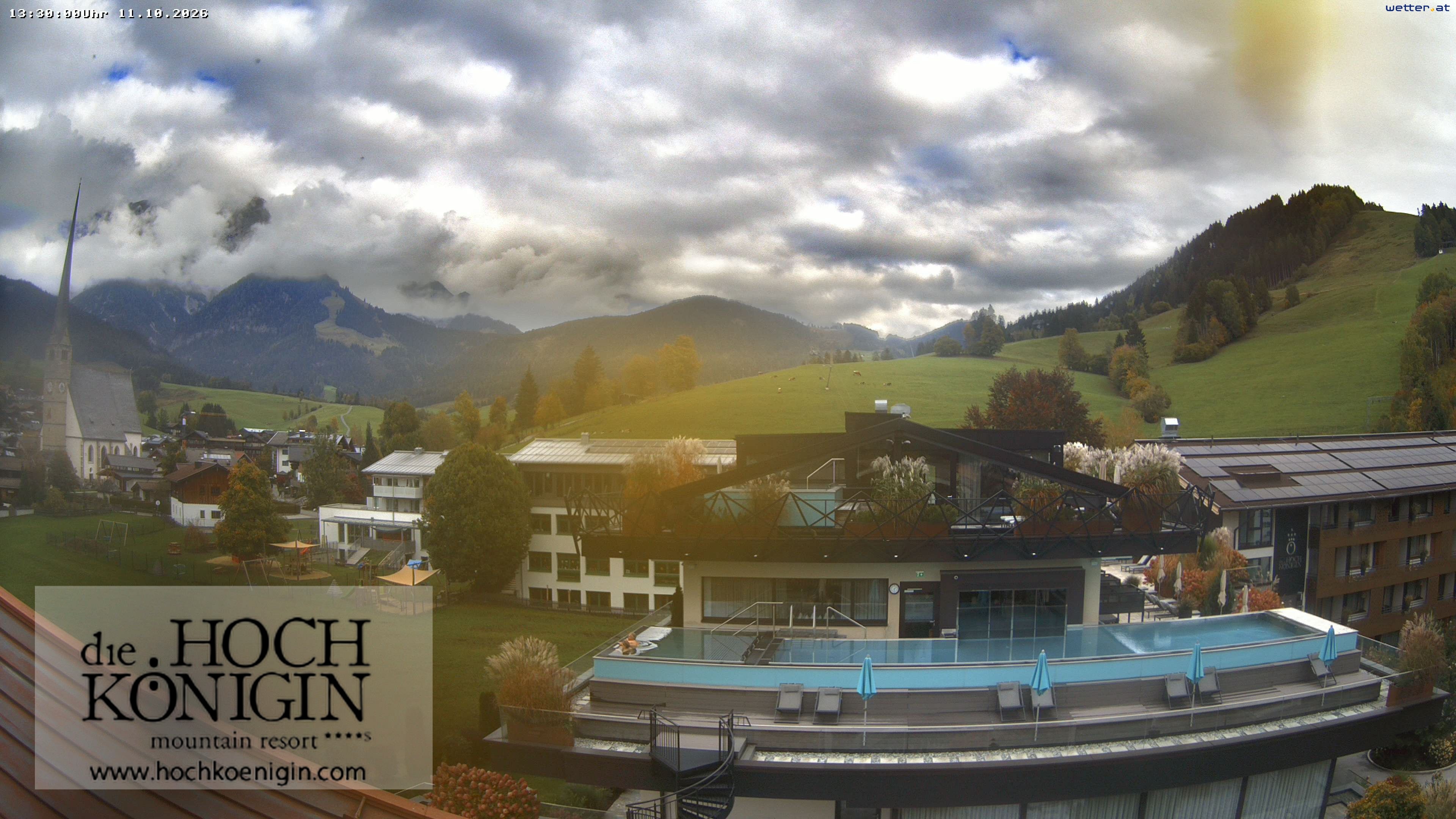 Archiv Foto Webcam Maria Alm: Ausblick Hotel Hochkönigin