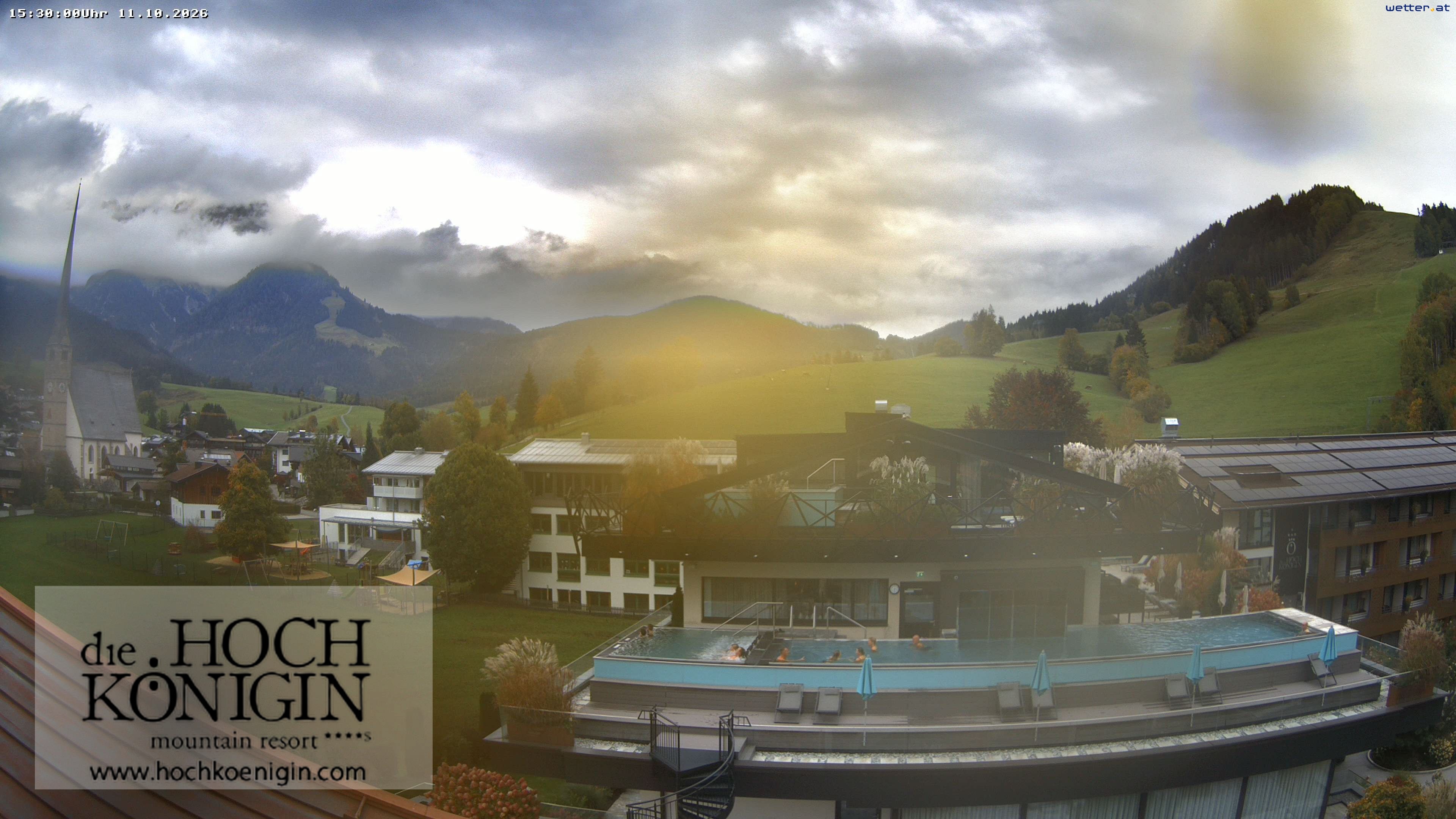 Archiv Foto Webcam Maria Alm: Ausblick Hotel Hochkönigin