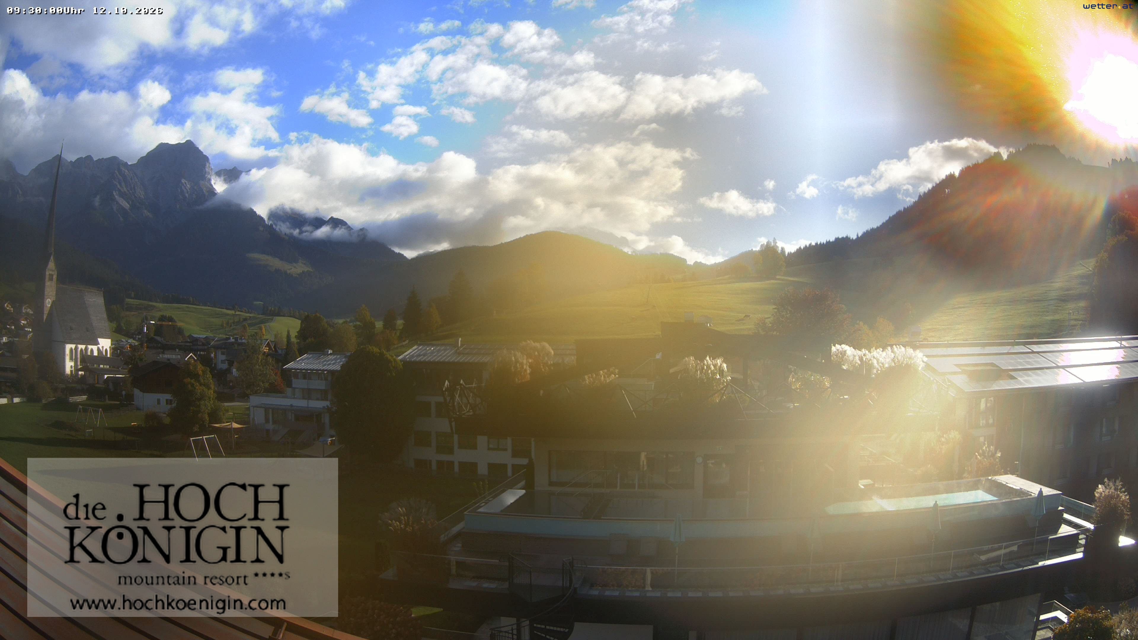 Archiv Foto Webcam Maria Alm: Ausblick Hotel Hochkönigin