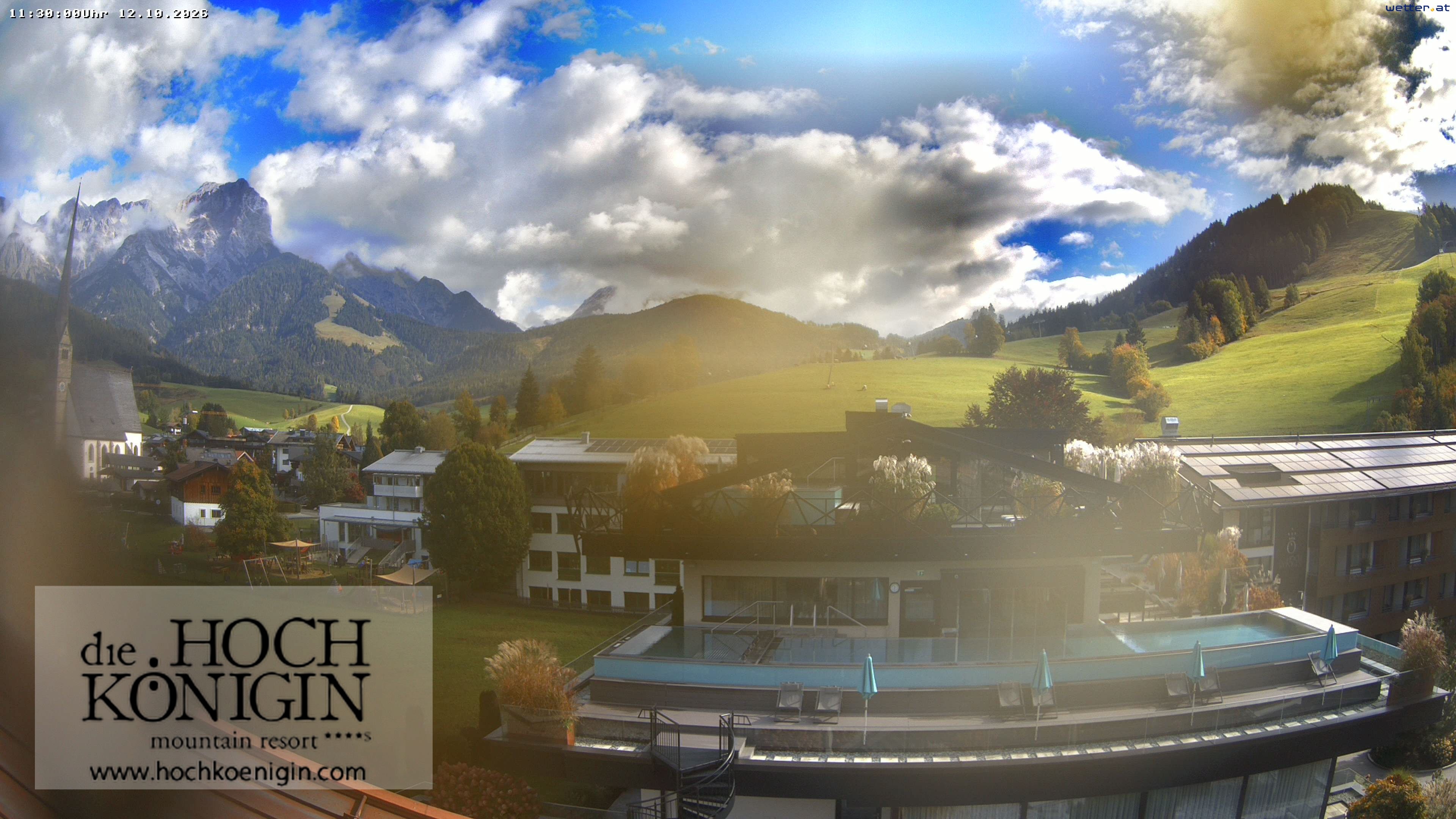 Archiv Foto Webcam Maria Alm: Ausblick Hotel Hochkönigin
