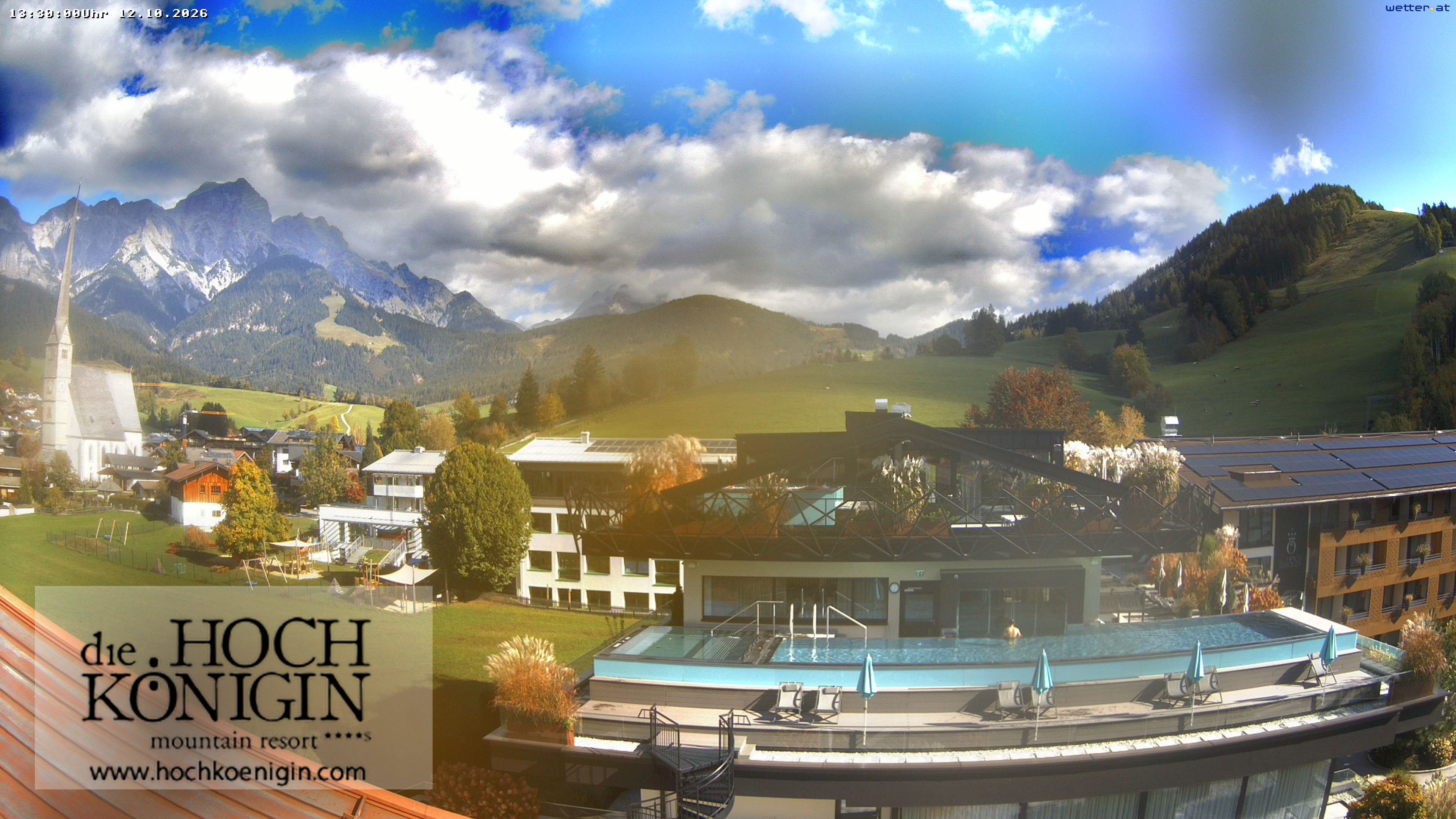 Archiv Foto Webcam Maria Alm: Ausblick Hotel Hochkönigin