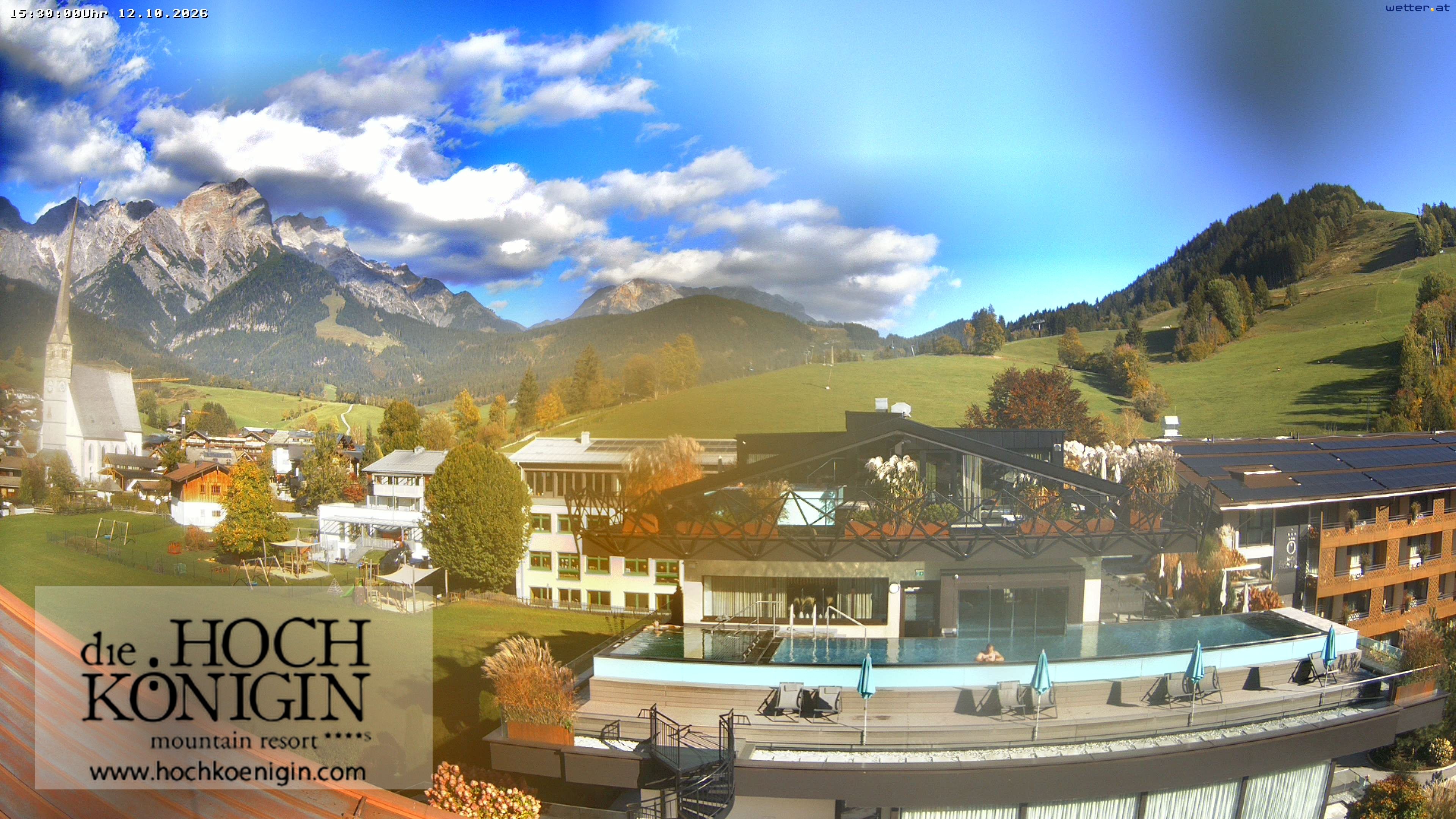 Archiv Foto Webcam Maria Alm: Ausblick Hotel Hochkönigin