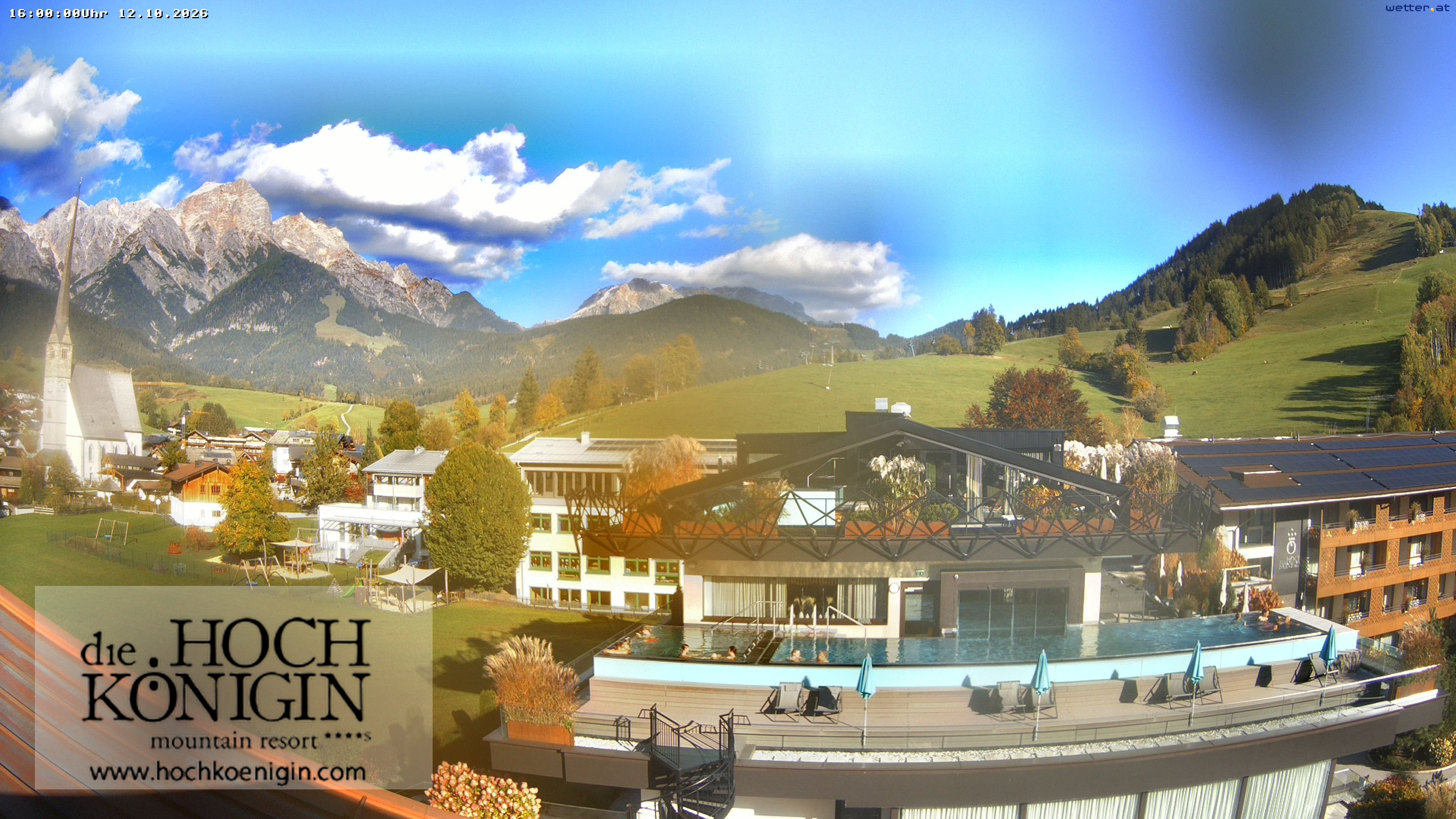 Archiv Foto Webcam Maria Alm: Ausblick Hotel Hochkönigin