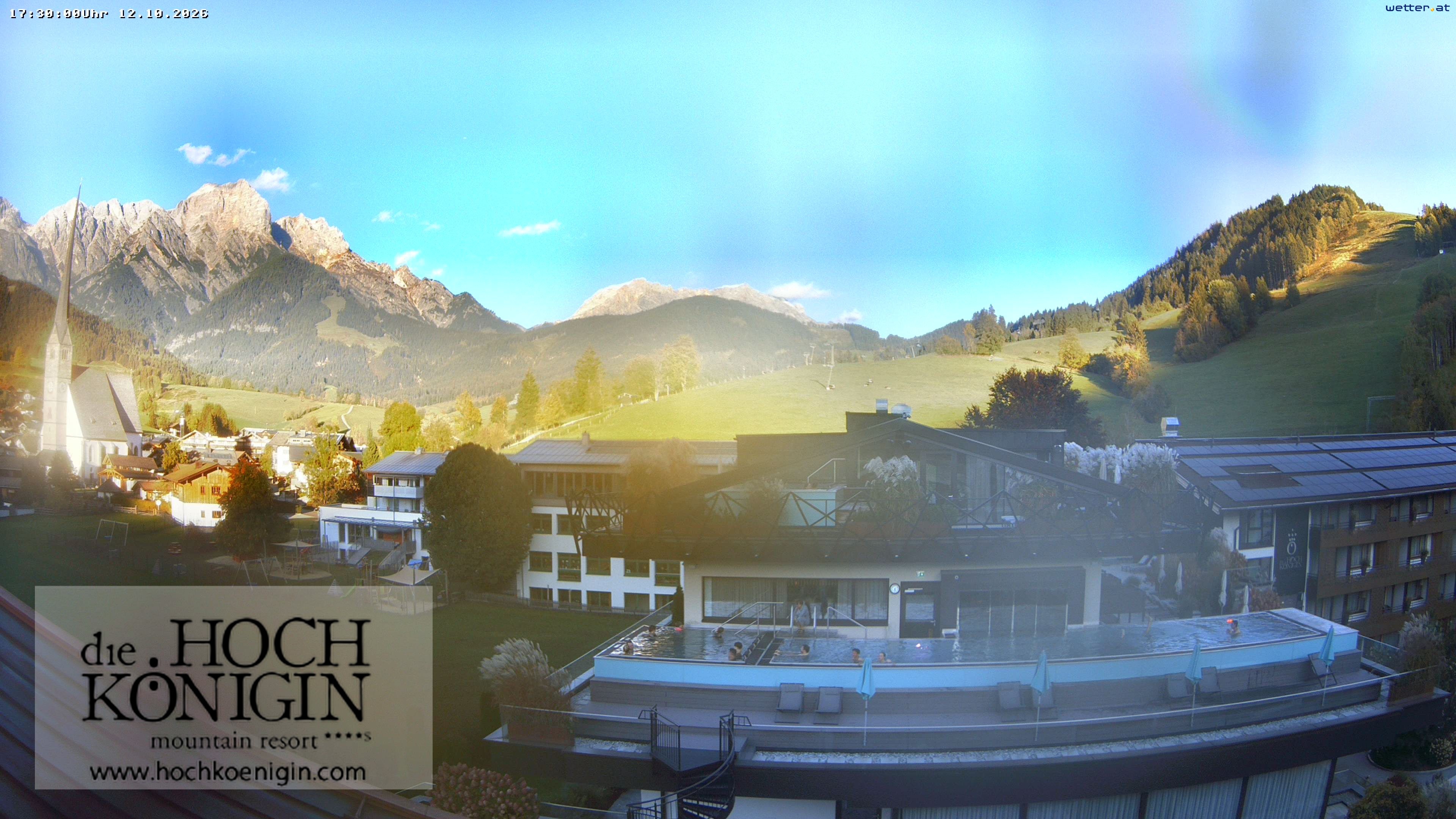 Archiv Foto Webcam Maria Alm: Ausblick Hotel Hochkönigin
