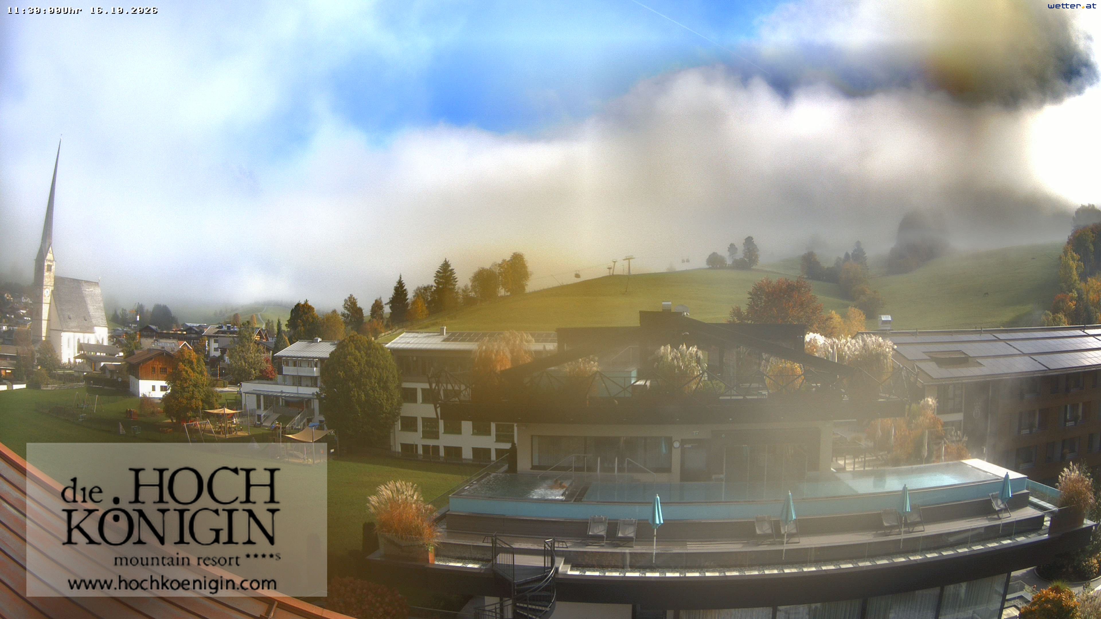 Archiv Foto Webcam Maria Alm: Ausblick Hotel Hochkönigin