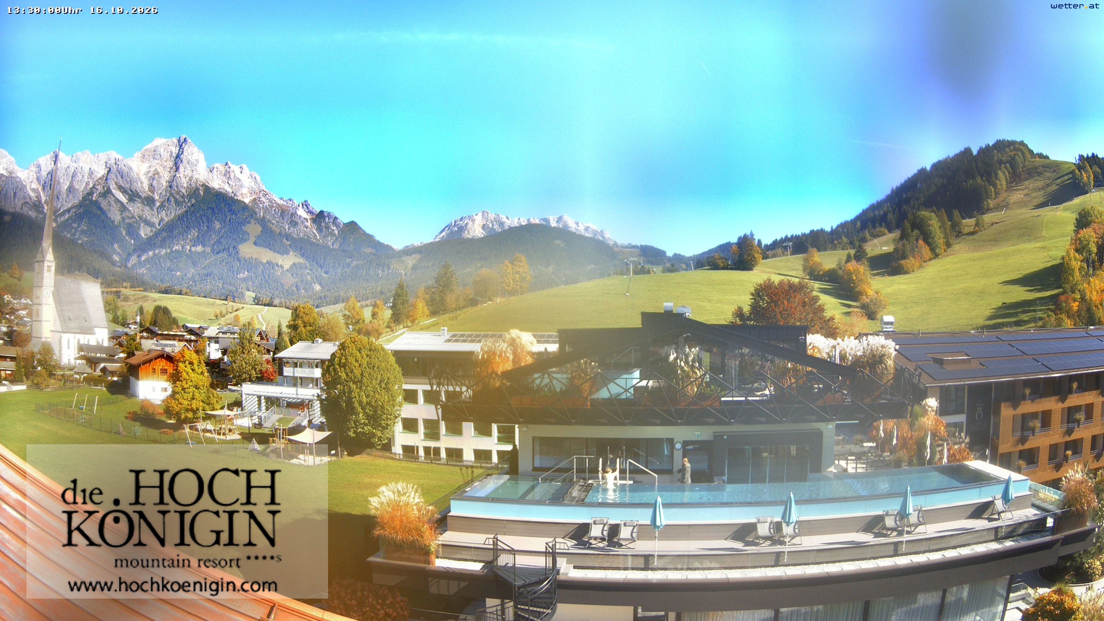 Archiv Foto Webcam Maria Alm: Ausblick Hotel Hochkönigin