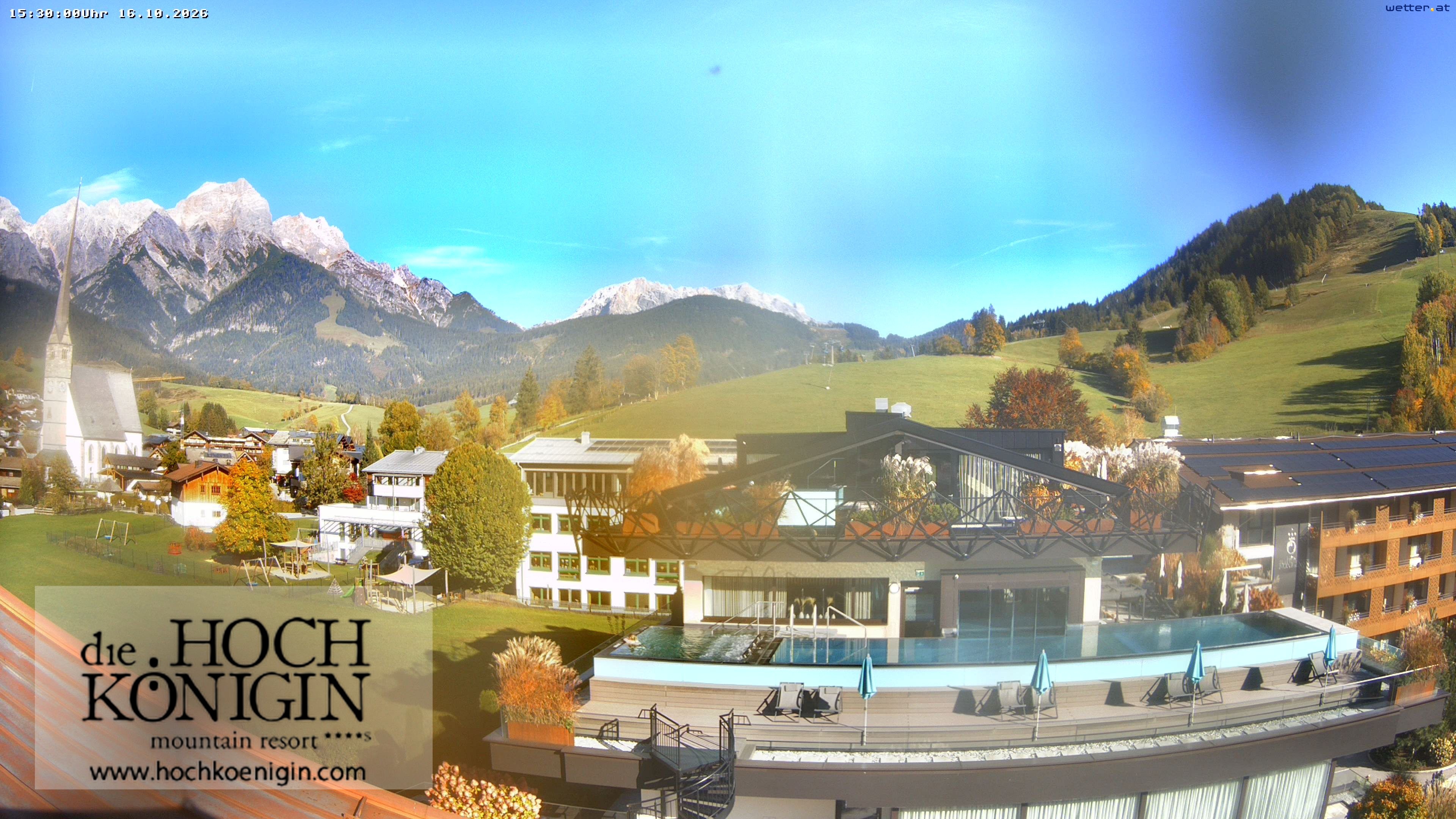 Archiv Foto Webcam Maria Alm: Ausblick Hotel Hochkönigin