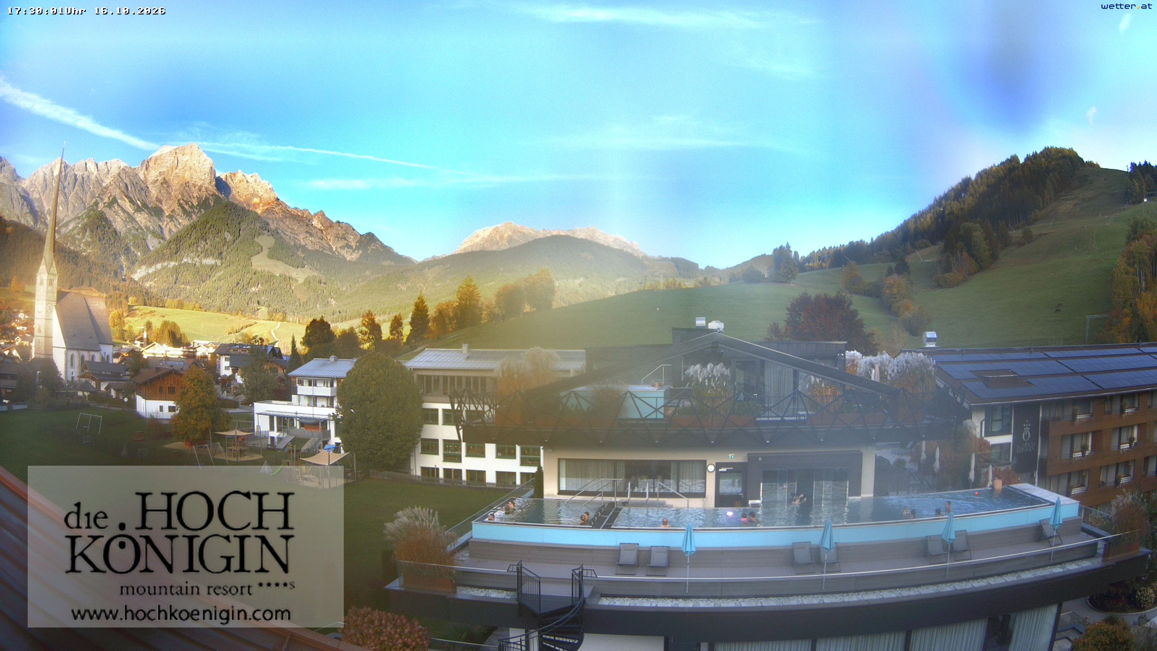 Archiv Foto Webcam Maria Alm: Ausblick Hotel Hochkönigin